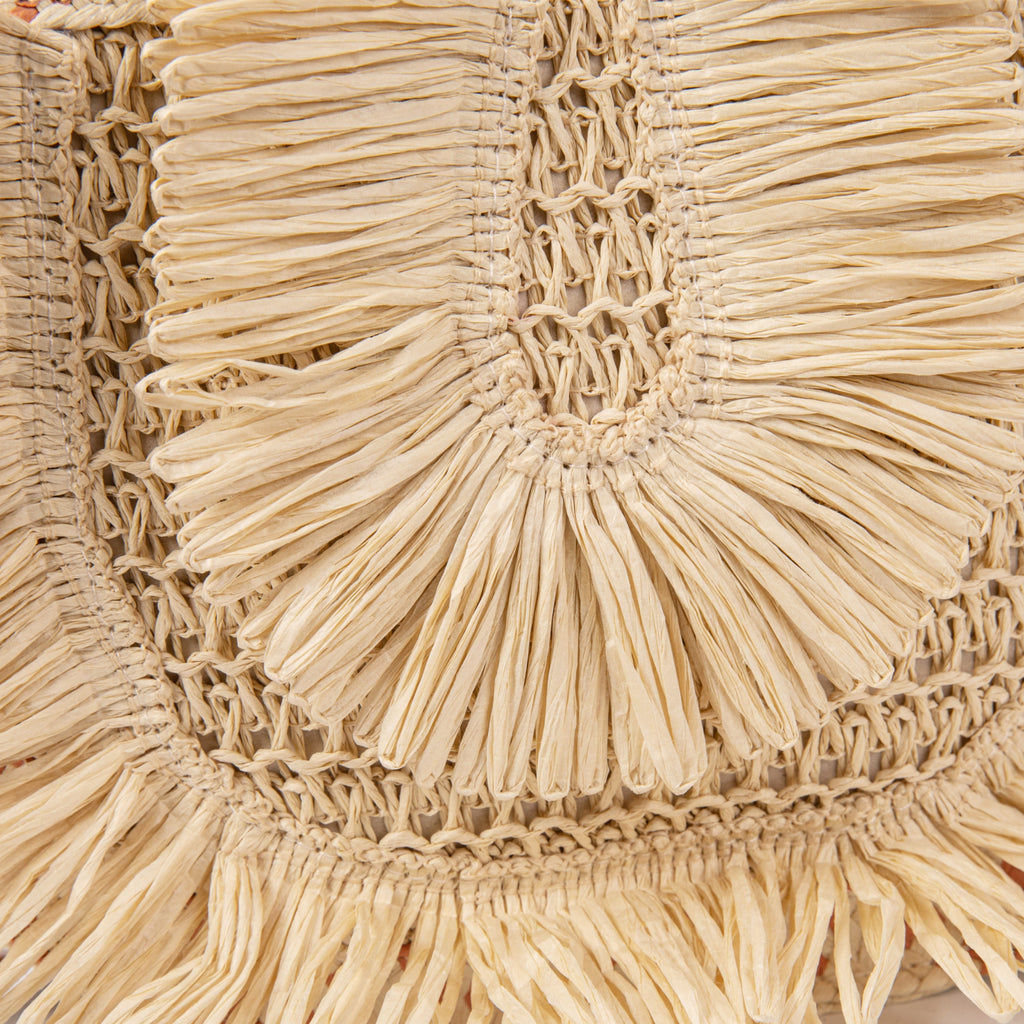 Bolso de rafia con flecos y bandolera regulable | Diseño artesanal exclusivo para verano 2025 | Ligero y natural | Edición limitada | ABAG