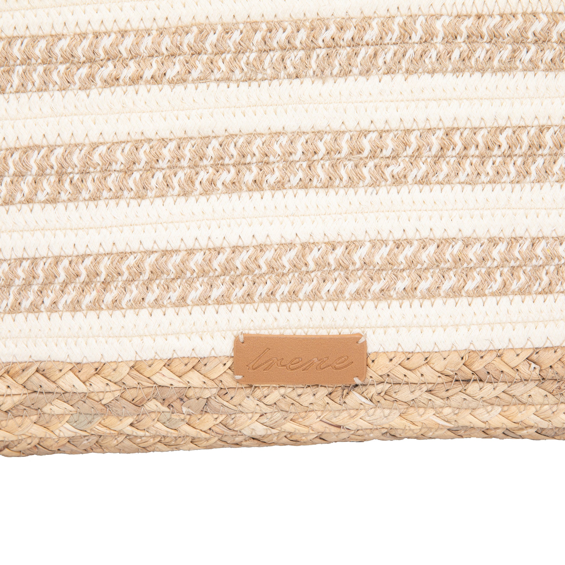 Maletín de rafia con asas de bambú y bandolera | Bolso laptop Irene Bag