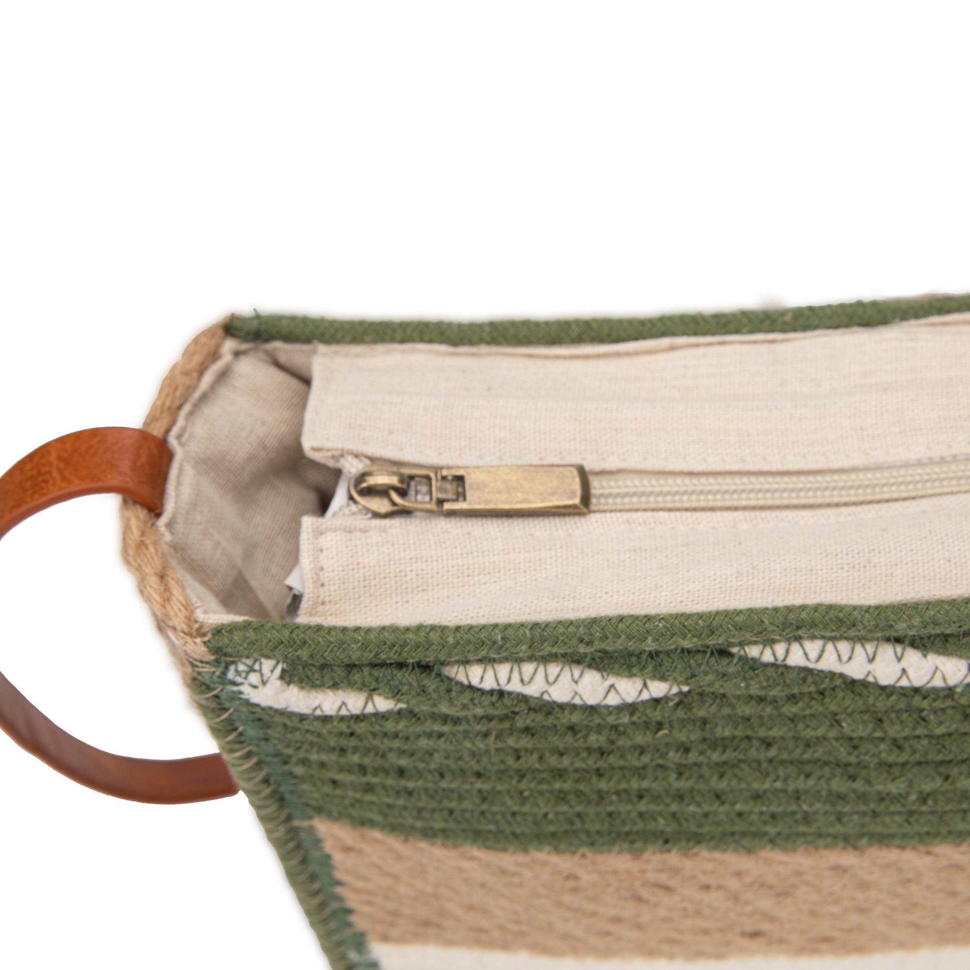 Bandolera de cuerda trenzada tricolor | Irene Eco Crossbody