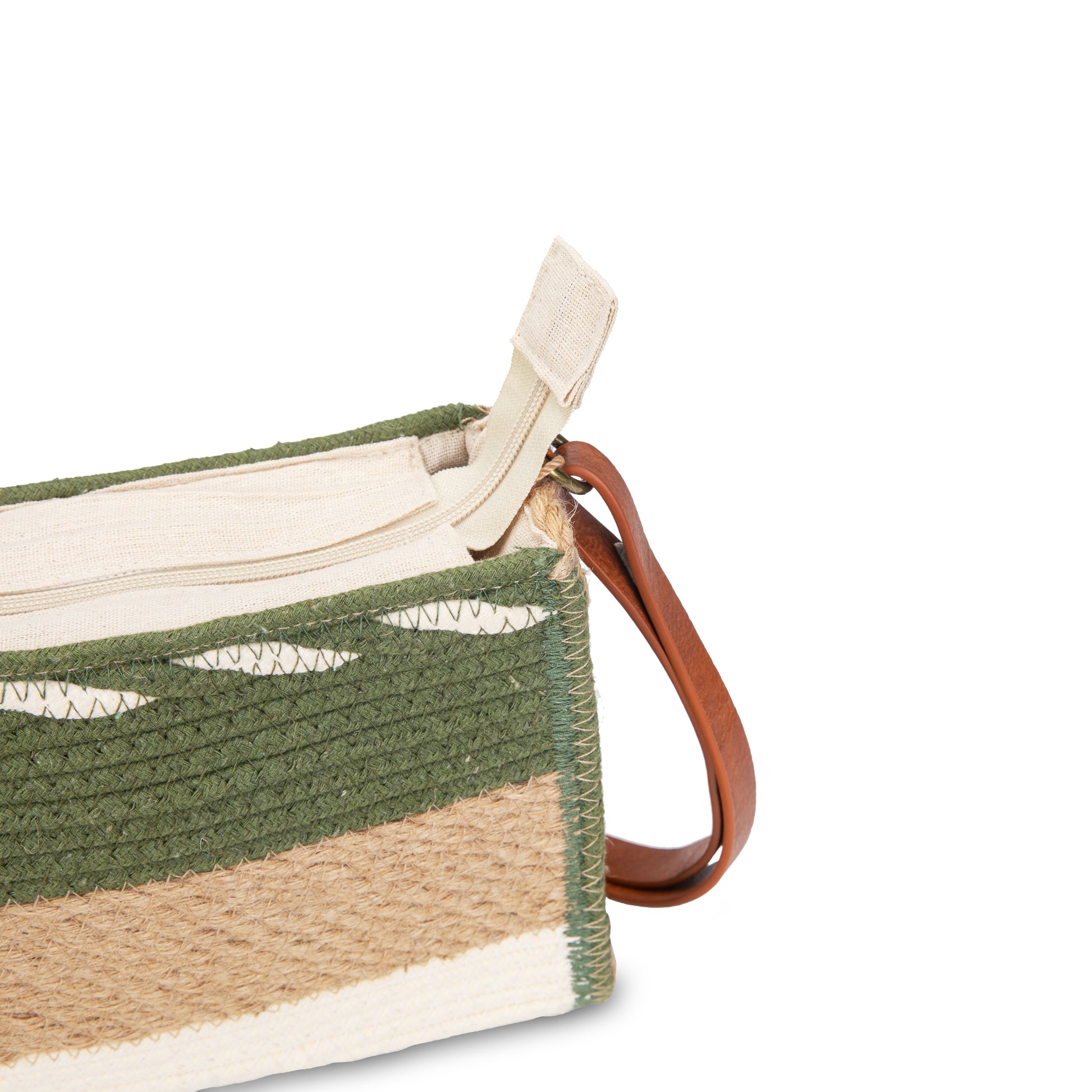 Bandolera de cuerda trenzada tricolor | Irene Eco Crossbody