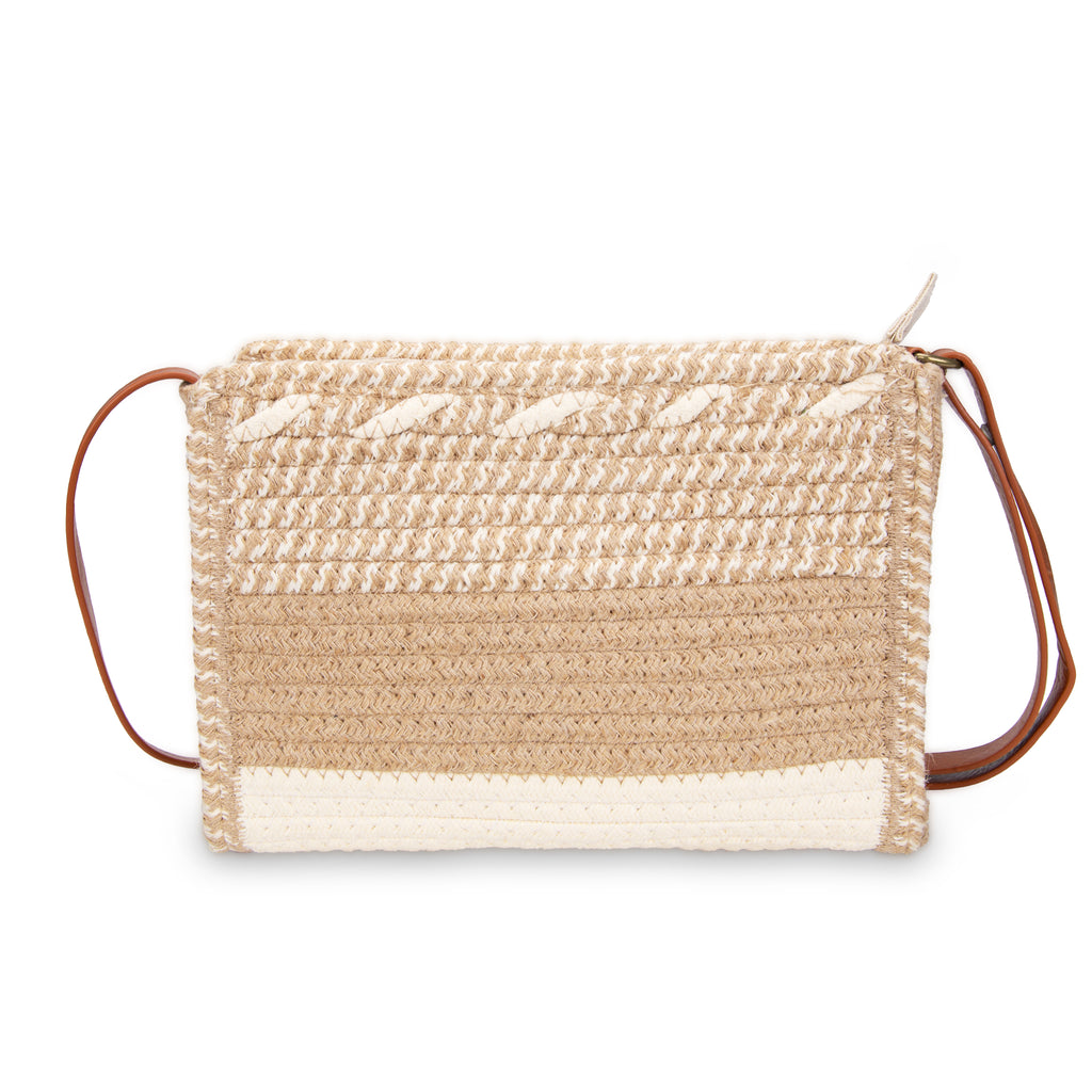 Bandolera de cuerda trenzada tricolor | Irene Eco Crossbody