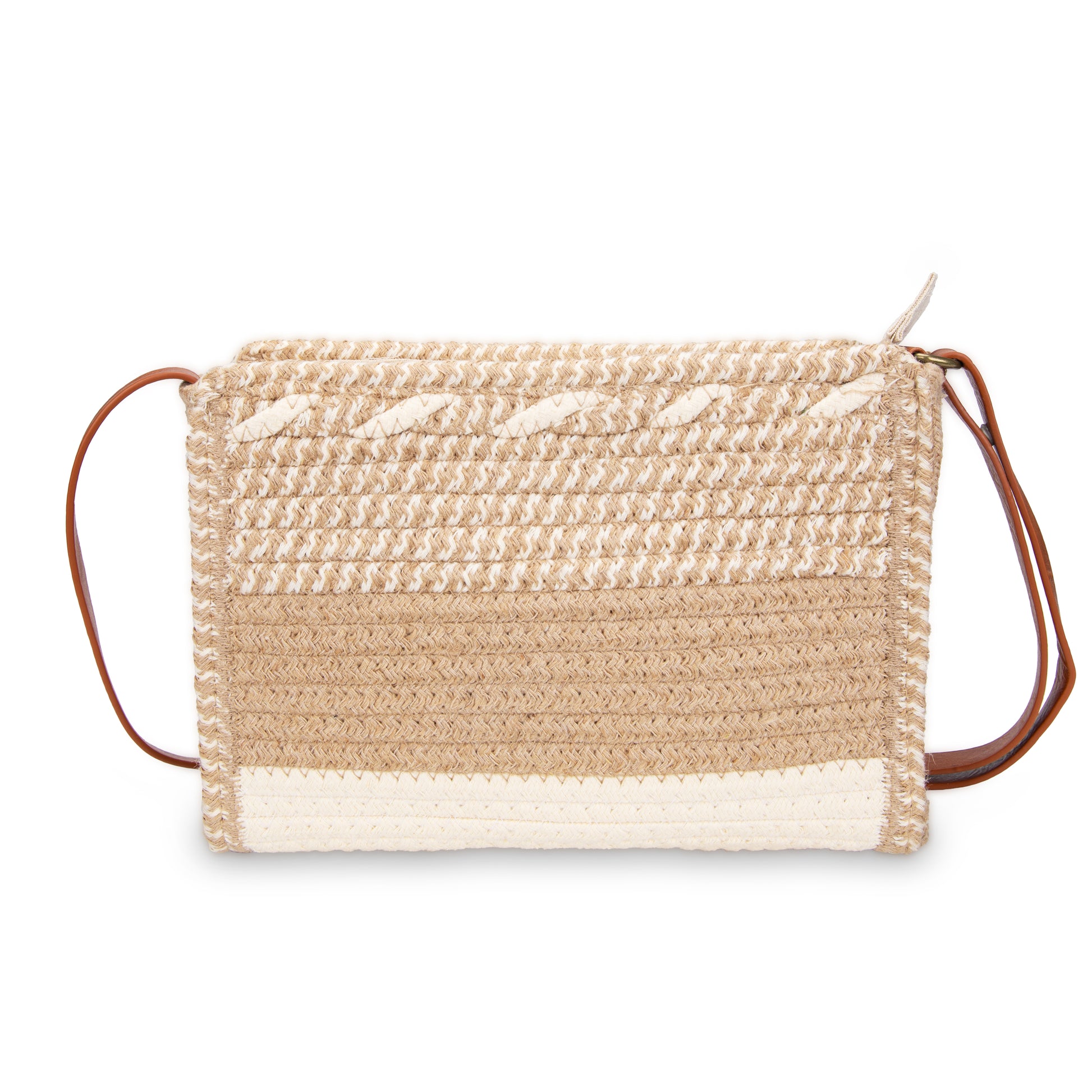 Bandolera de cuerda trenzada tricolor | Irene Eco Crossbody