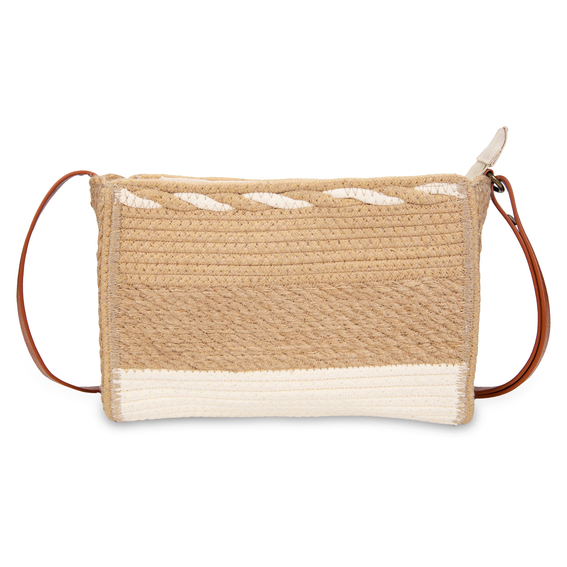 Bandolera de cuerda trenzada tricolor | Irene Eco Crossbody