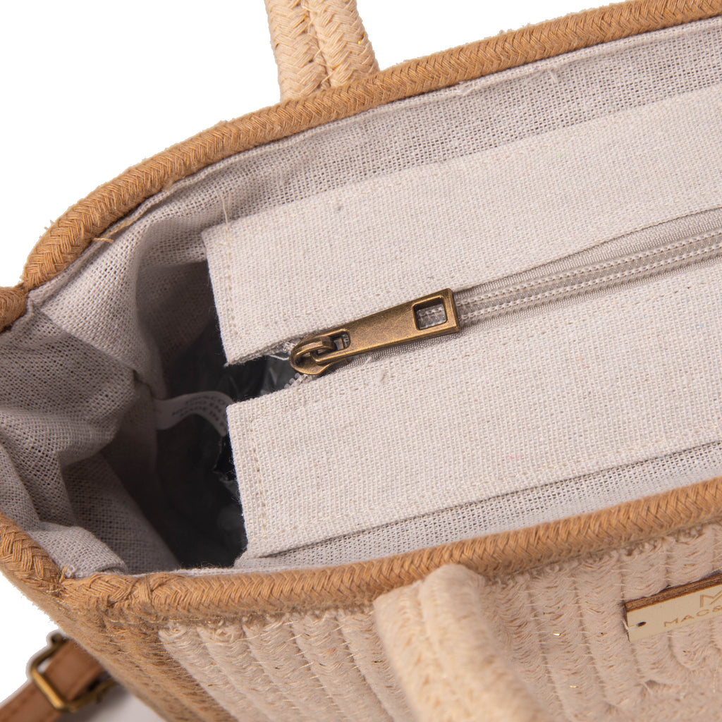 Bolso mini tote cuerda geométrico | MAC&NOA® Pyramid Bag