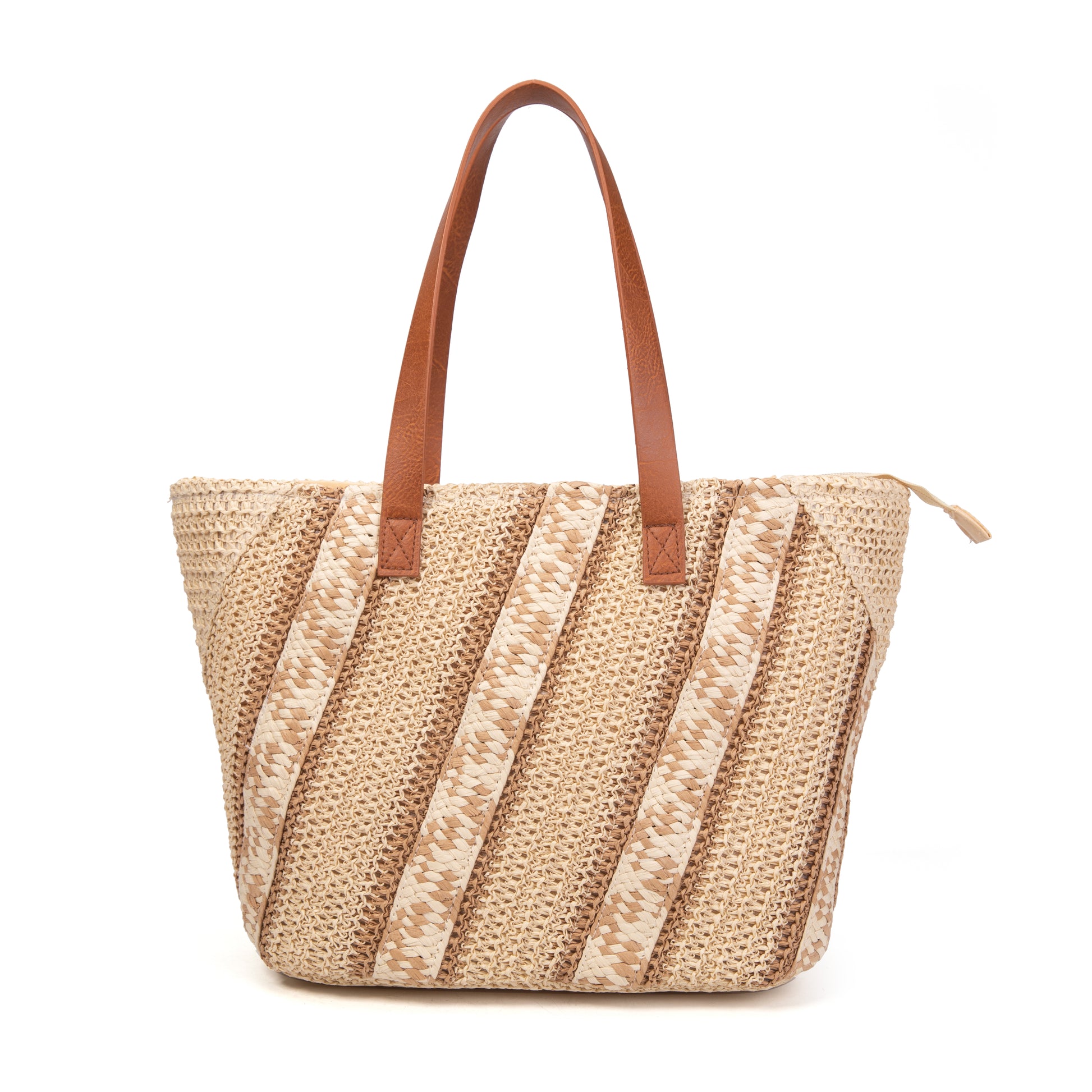 Bolso shopper rafia a rayas | MAC&NOA® Striped Coast Bag