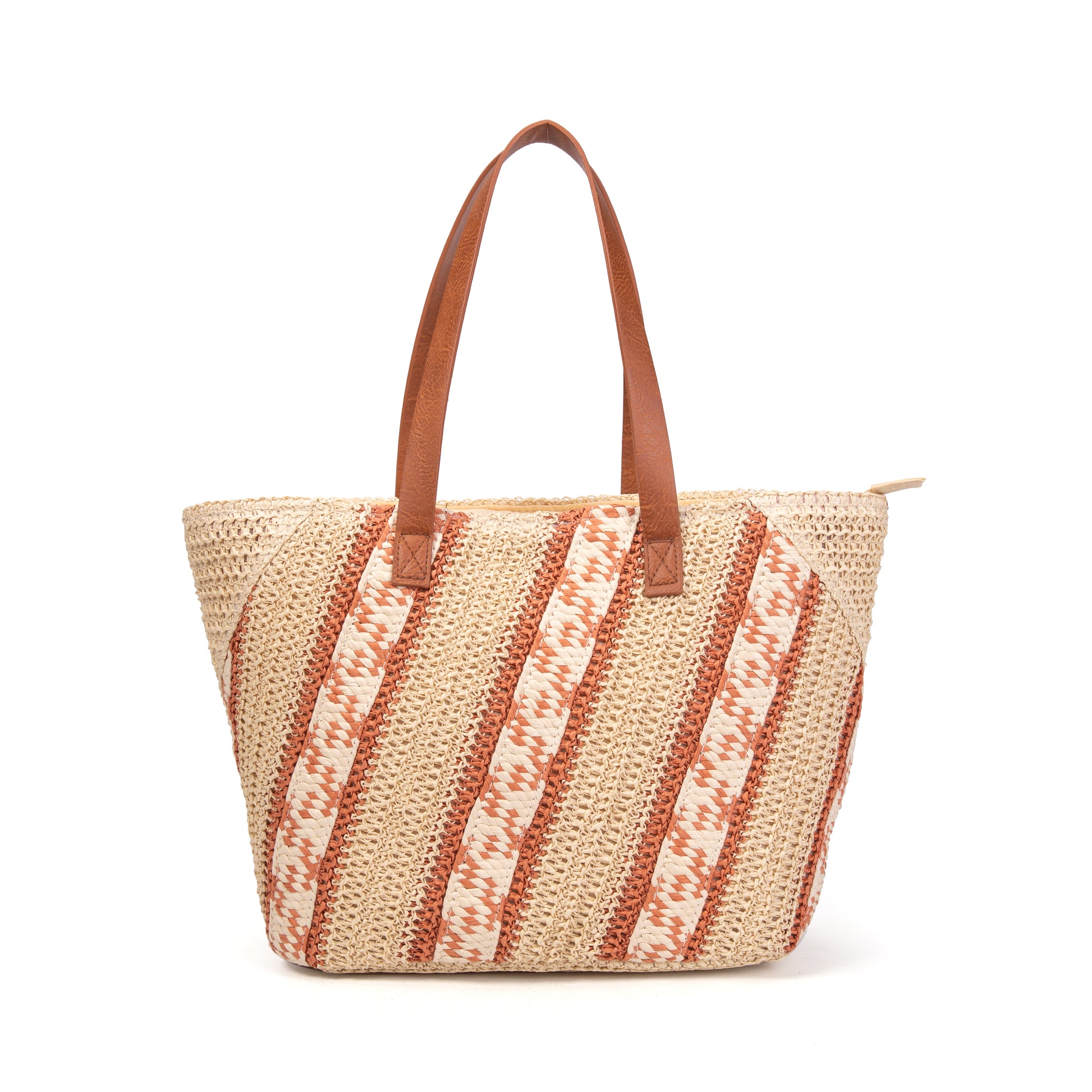 Bolso shopper rafia a rayas | MAC&NOA® Striped Coast Bag