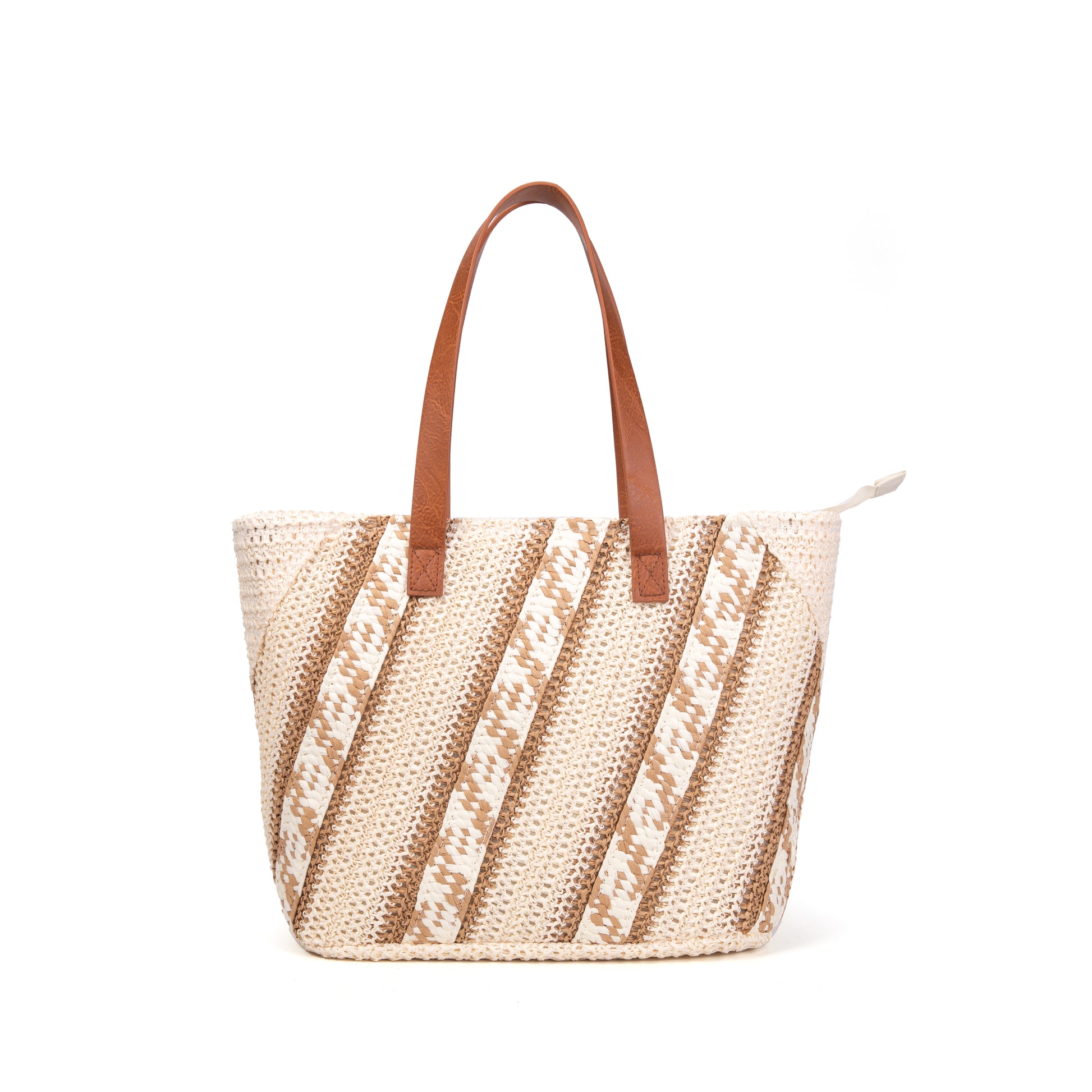 Bolso shopper rafia a rayas | MAC&NOA® Striped Coast Bag
