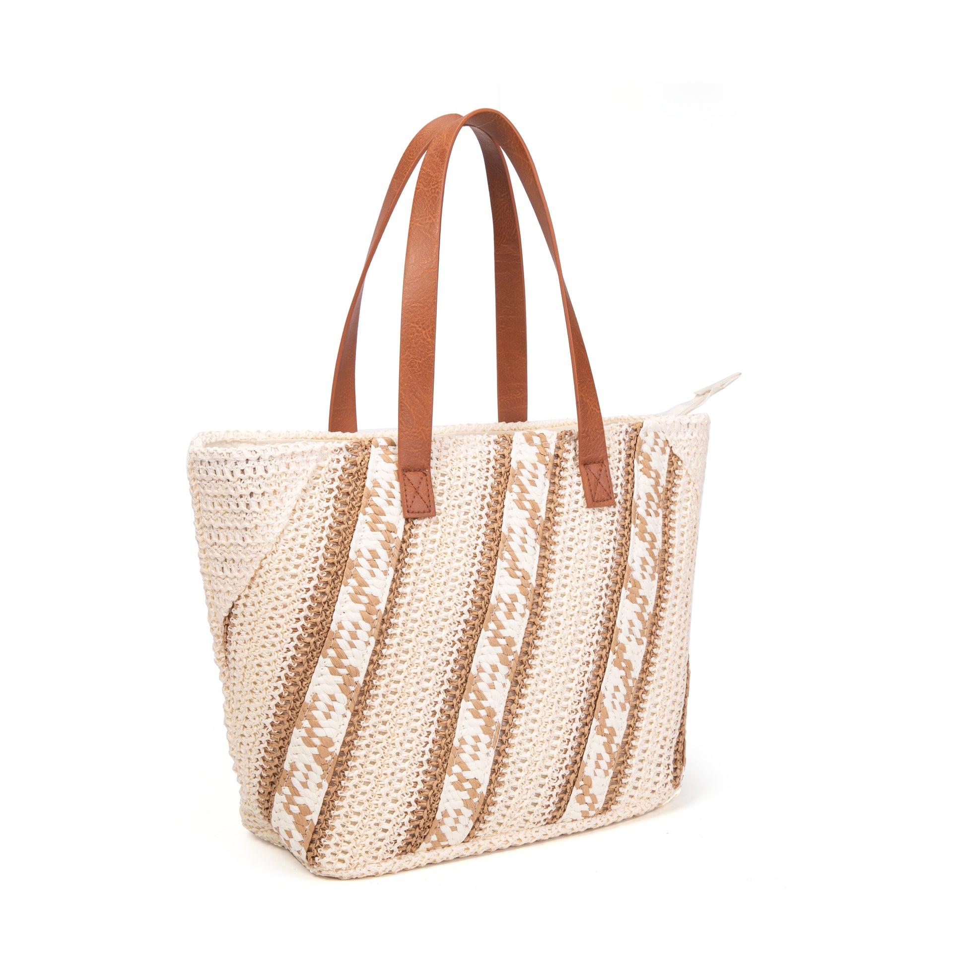 Bolso shopper rafia a rayas | MAC&NOA® Striped Coast Bag