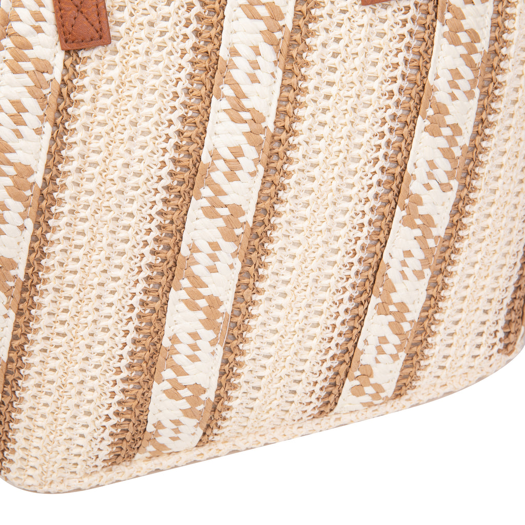 Bolso shopper rafia a rayas | MAC&NOA® Striped Coast Bag
