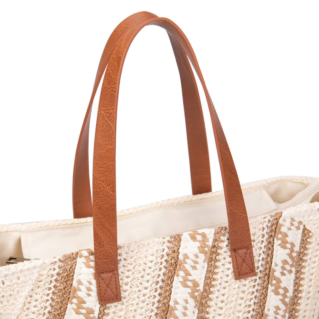 Bolso shopper rafia a rayas | MAC&NOA® Striped Coast Bag