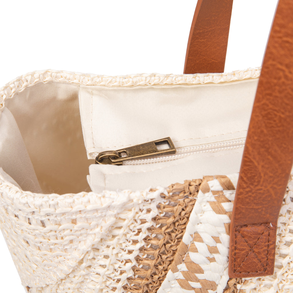 Bolso shopper rafia a rayas | MAC&NOA® Striped Coast Bag