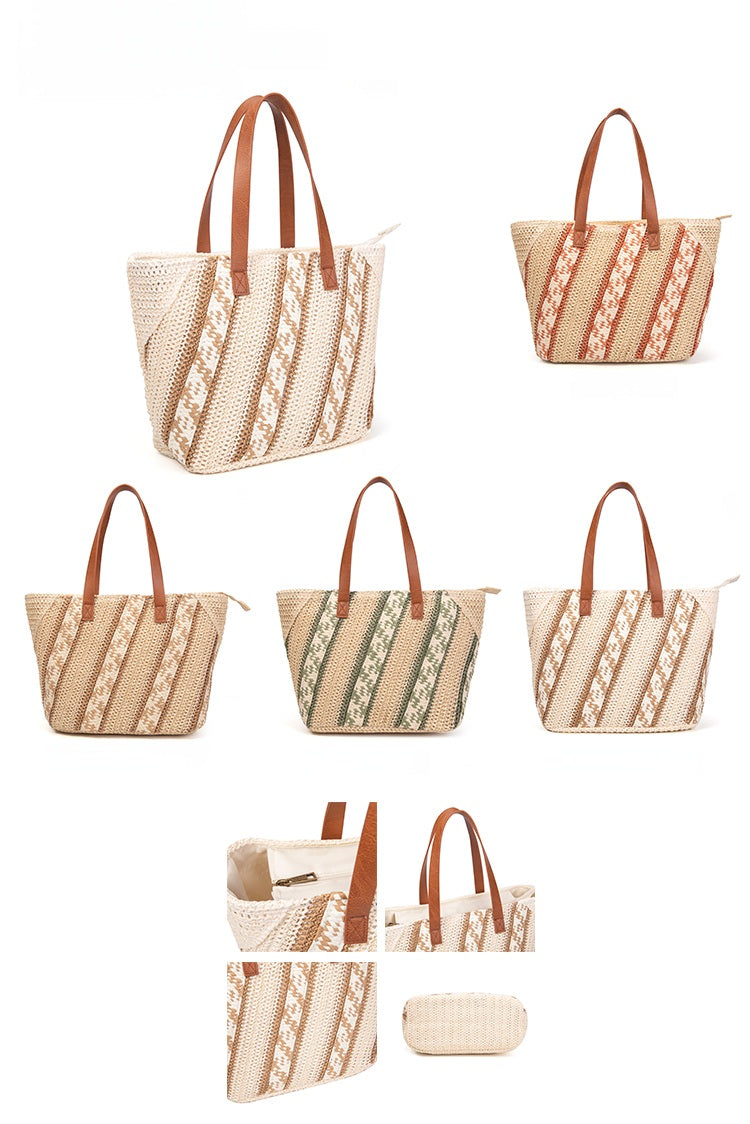 Bolso shopper rafia a rayas | MAC&NOA® Striped Coast Bag