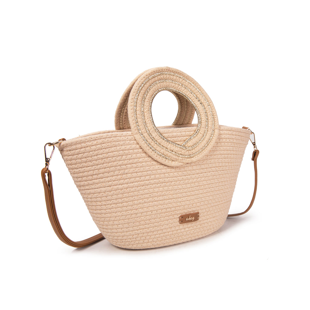 Bolso Círculo Luz | Shopper de cuerda con asas redondas