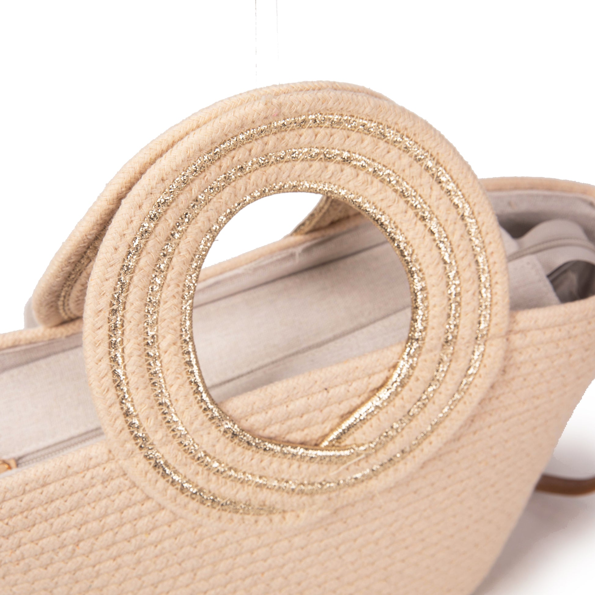 Bolso Círculo Luz | Shopper de cuerda con asas redondas