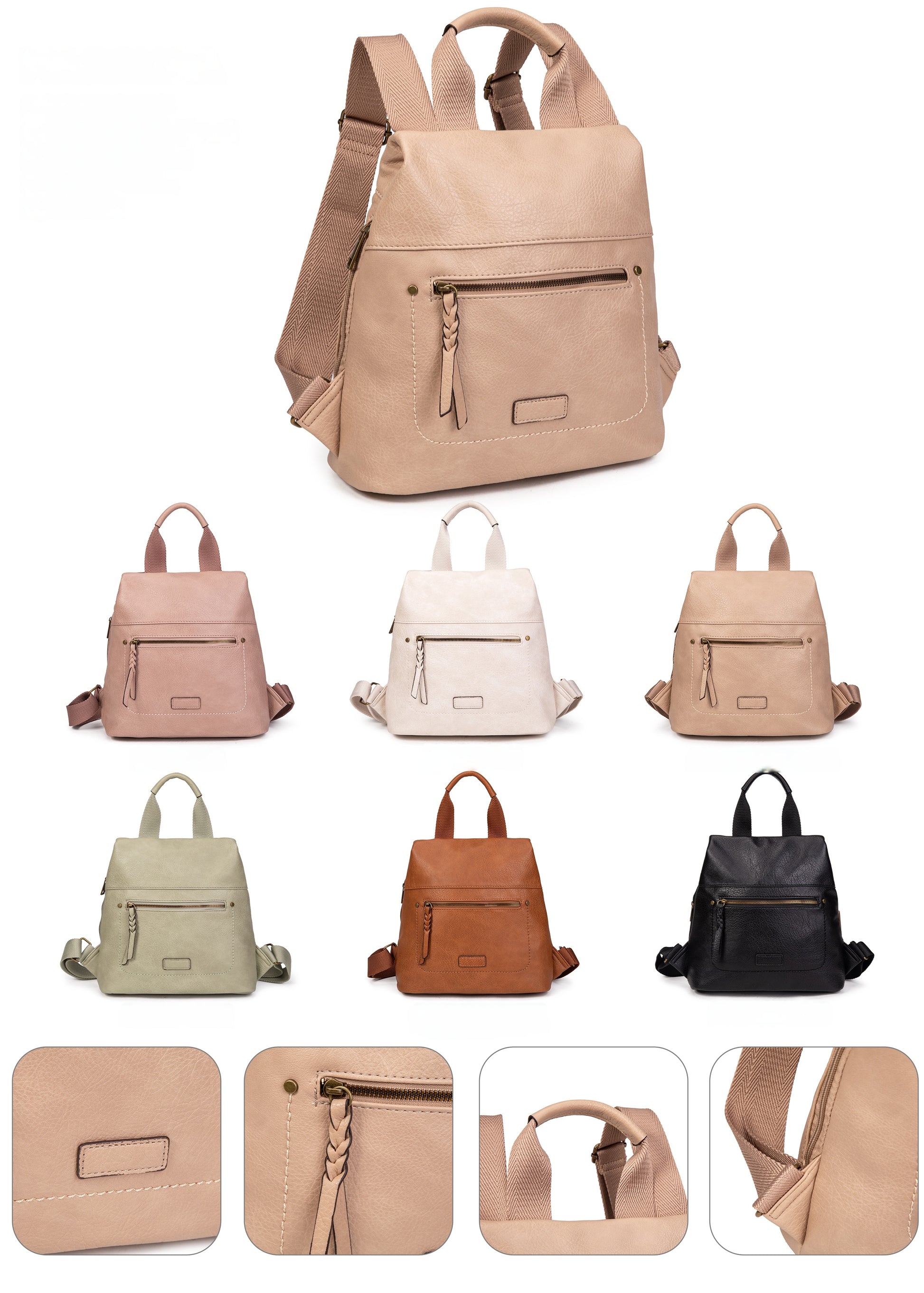 Mochila “Soft Urban” | Ecopiel ultraligera – 7 colores