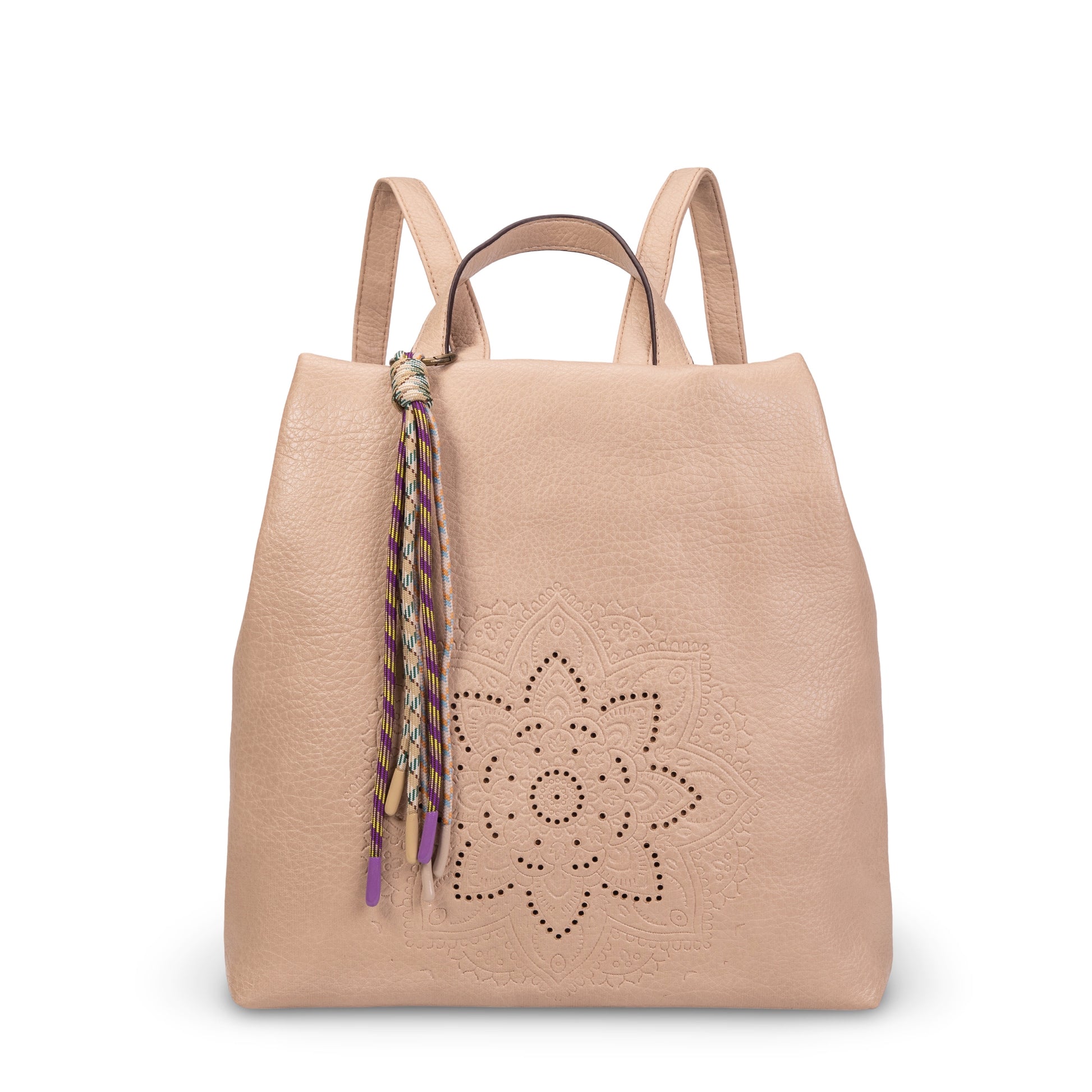 Mochila antirrobo de ecopiel con mandala y borla | Mac&Noa® Lotus Tassel Backpack