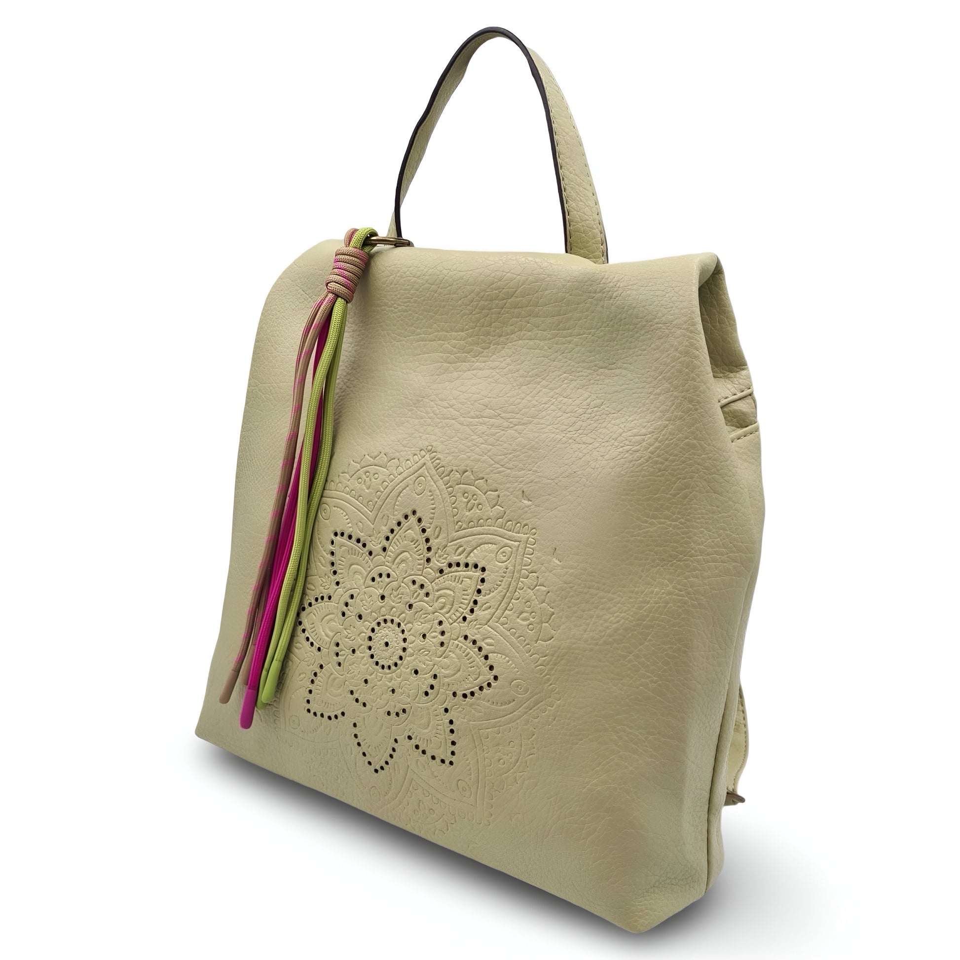 Mochila antirrobo de ecopiel con mandala y borla | Mac&Noa® Lotus Tassel Backpack