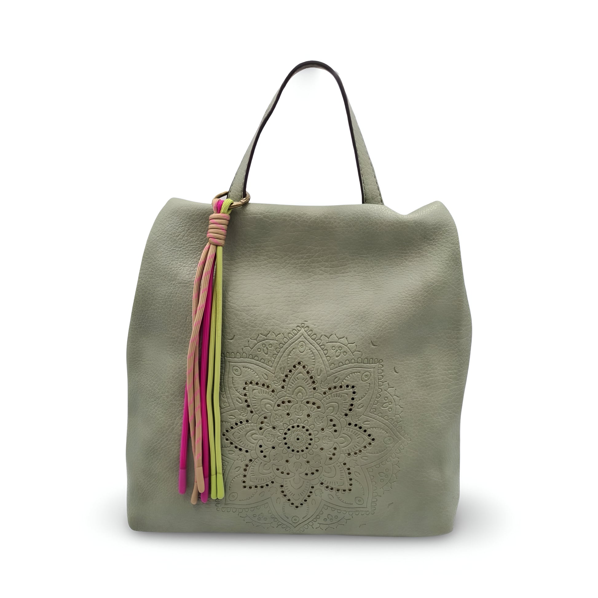 Mochila antirrobo de ecopiel con mandala y borla | Mac&Noa® Lotus Tassel Backpack