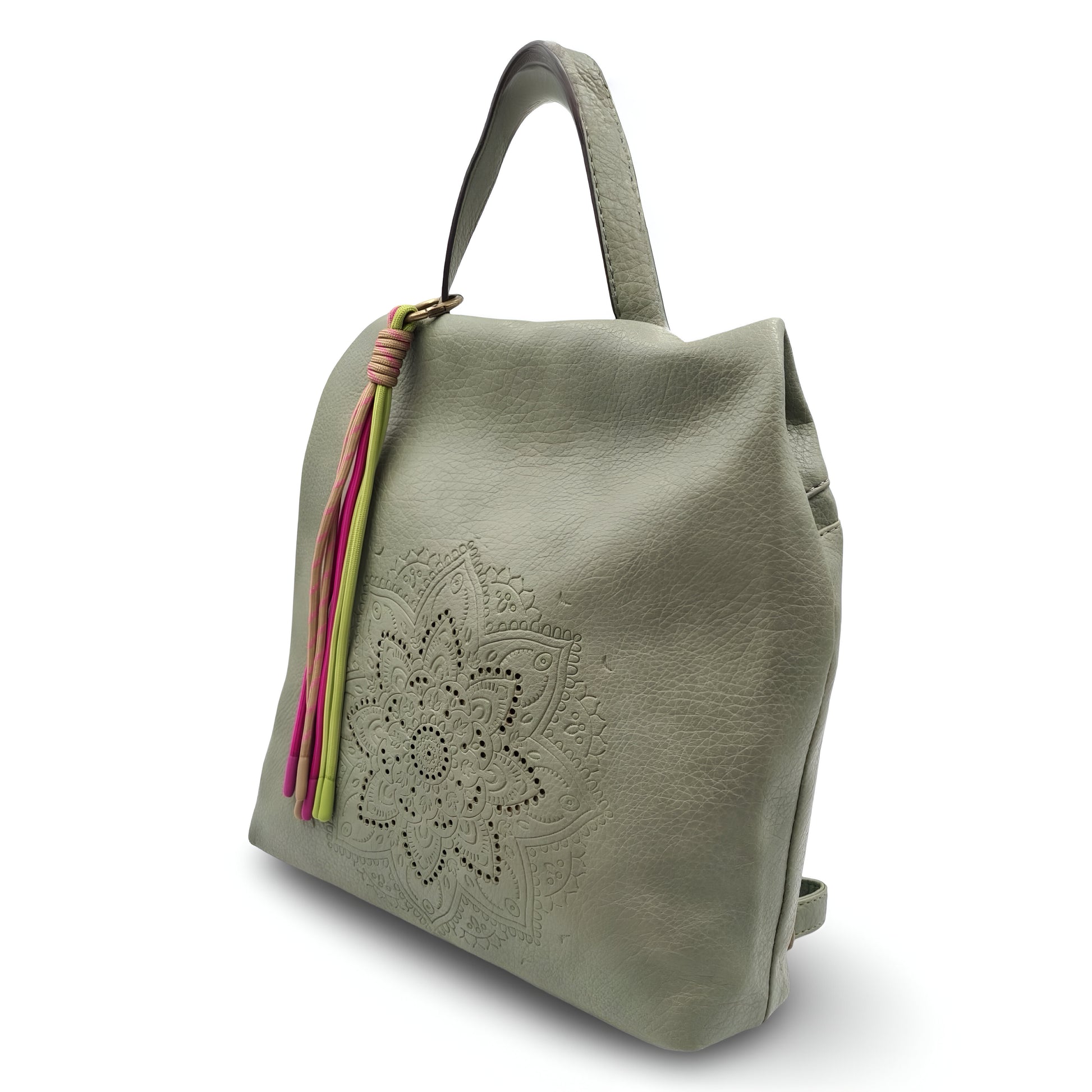 Mochila antirrobo de ecopiel con mandala y borla | Mac&Noa® Lotus Tassel Backpack