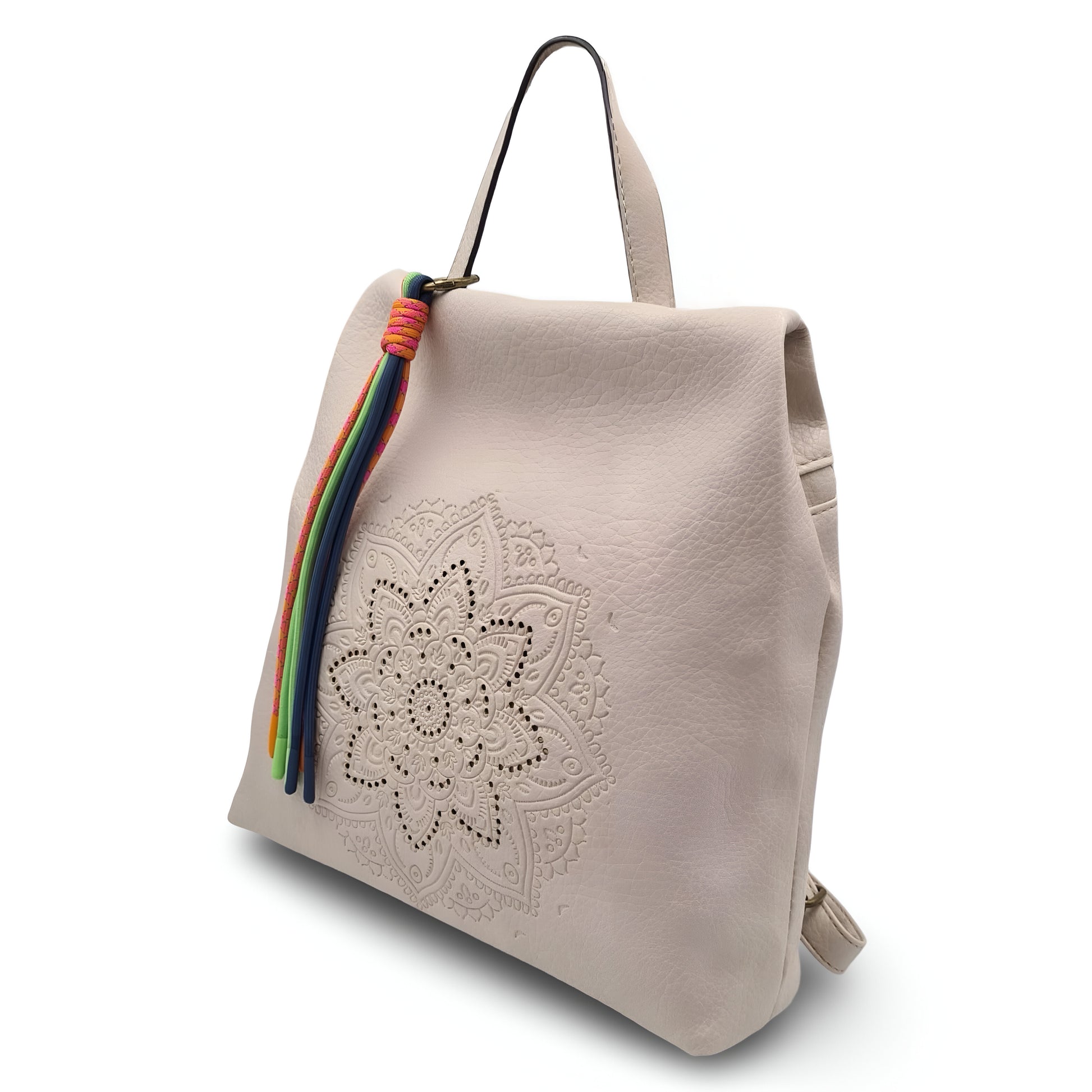Mochila antirrobo de ecopiel con mandala y borla | Mac&Noa® Lotus Tassel Backpack