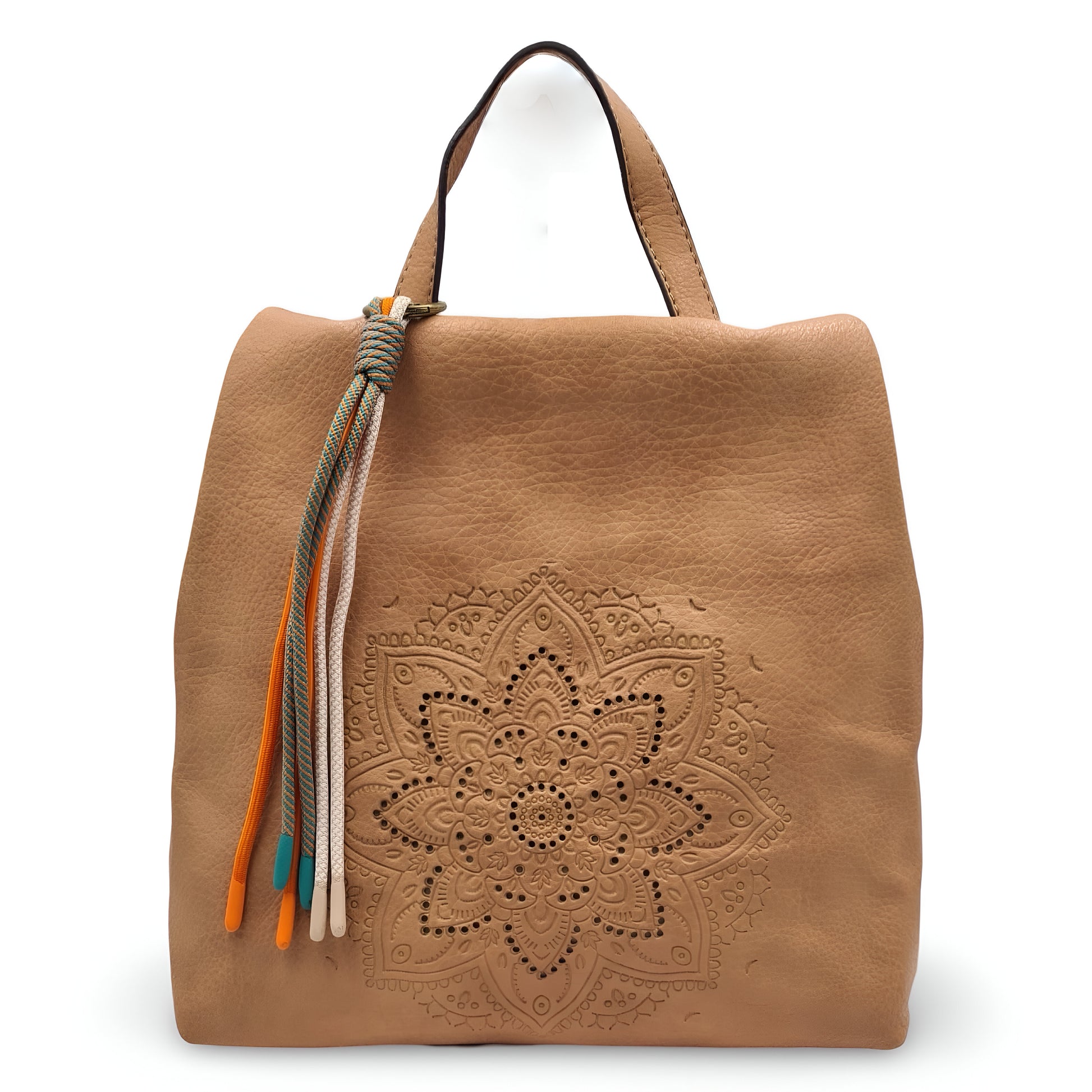 Mochila antirrobo de ecopiel con mandala y borla | Mac&Noa® Lotus Tassel Backpack