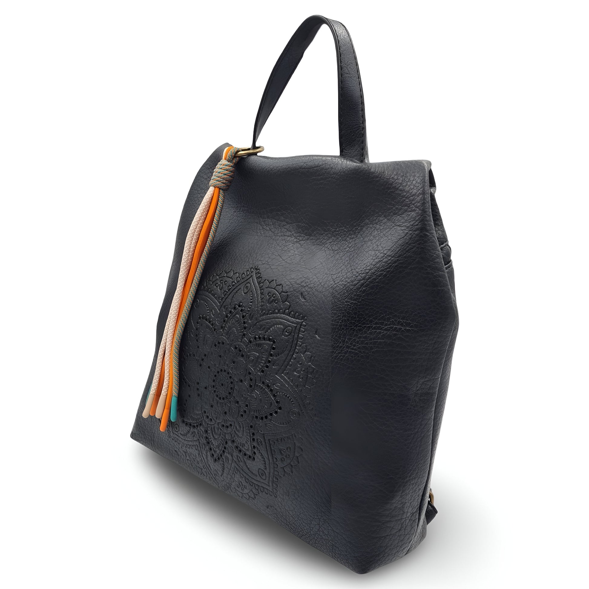 Mochila antirrobo de ecopiel con mandala y borla | Mac&Noa® Lotus Tassel Backpack