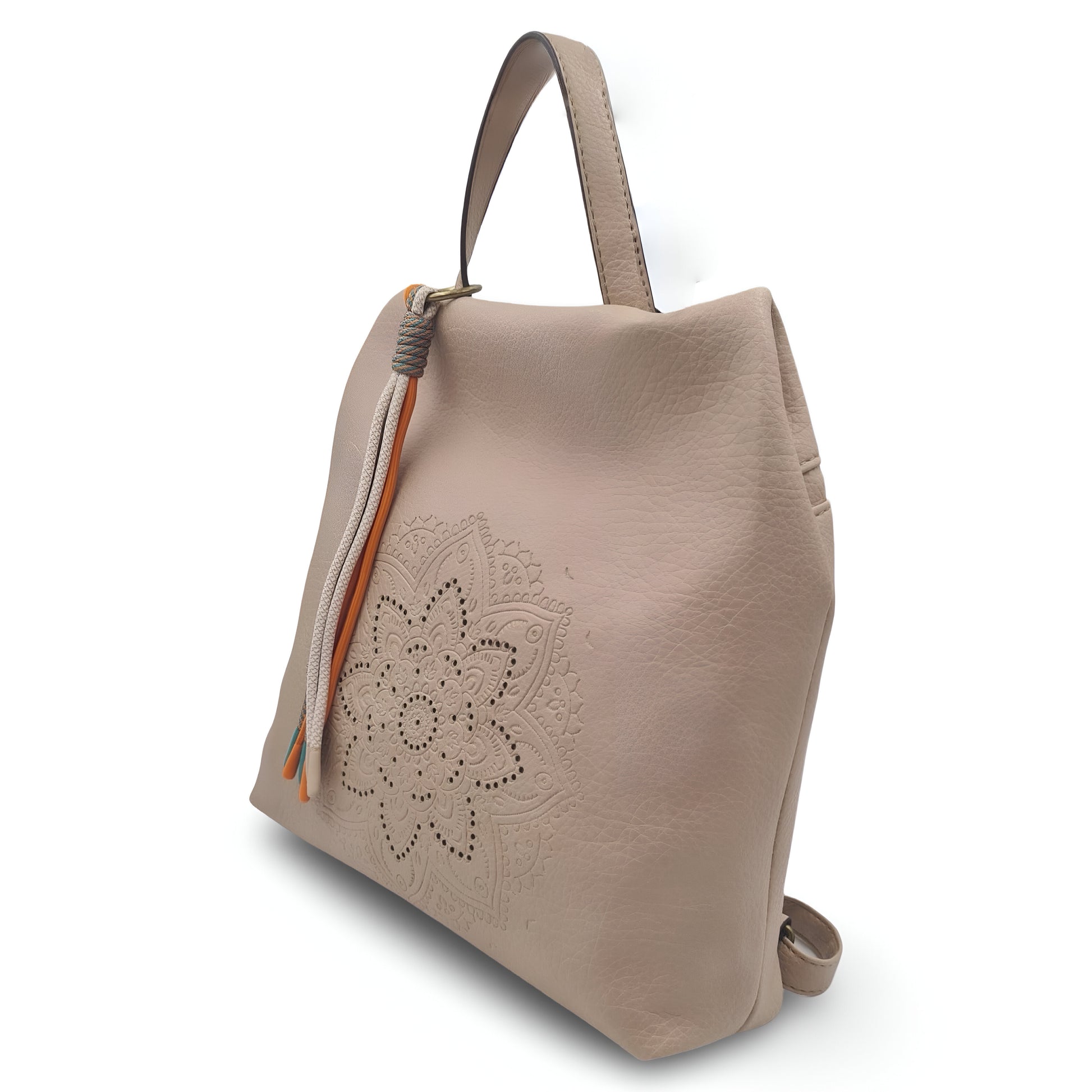 Mochila antirrobo de ecopiel con mandala y borla | Mac&Noa® Lotus Tassel Backpack