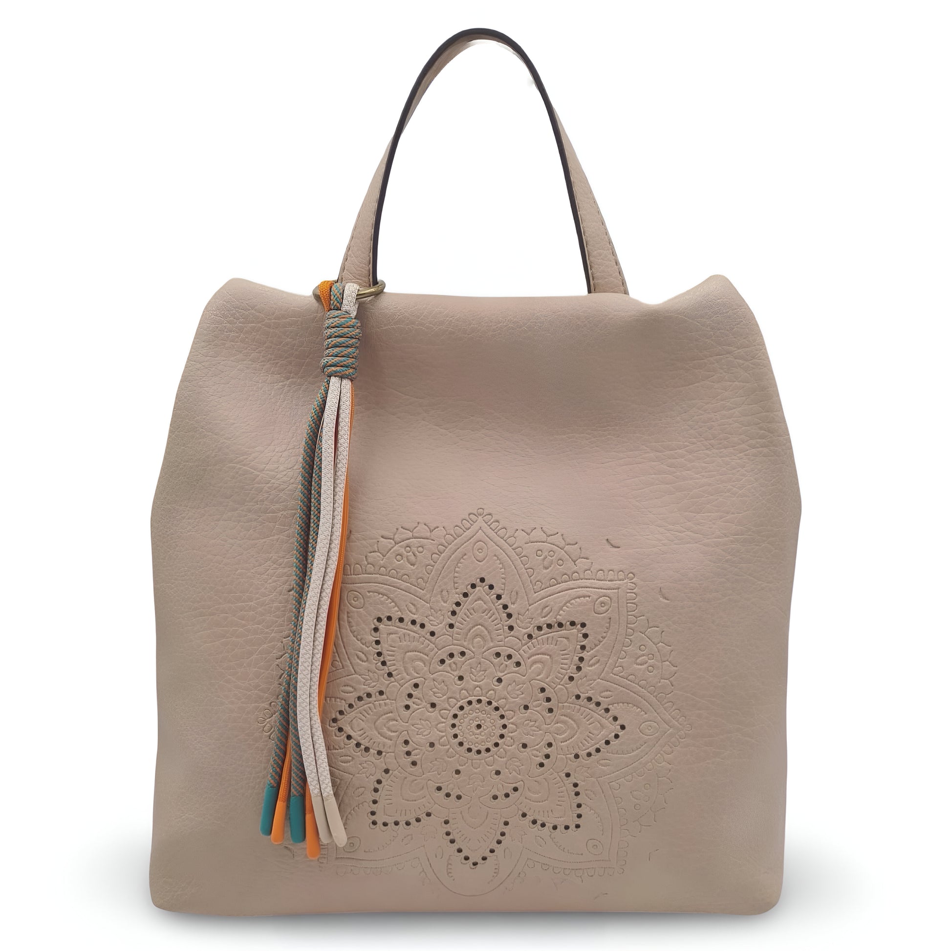 Mochila antirrobo de ecopiel con mandala y borla | Mac&Noa® Lotus Tassel Backpack
