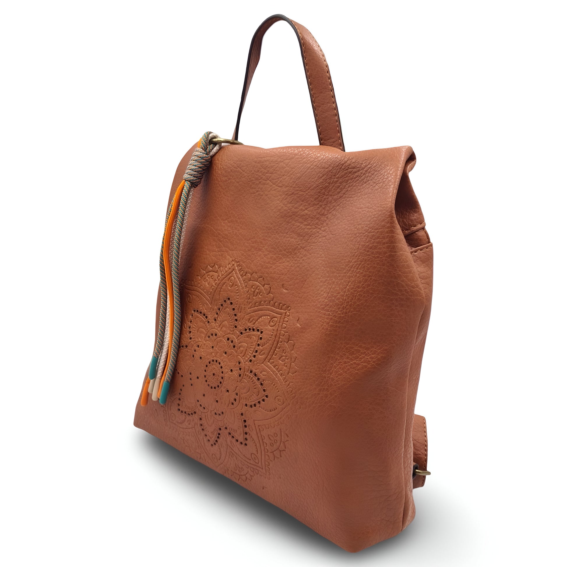 Mochila antirrobo de ecopiel con mandala y borla | Mac&Noa® Lotus Tassel Backpack