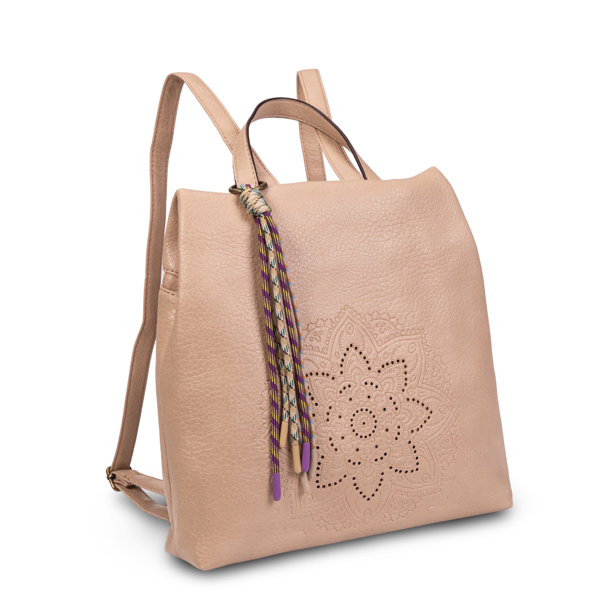 Mochila antirrobo de ecopiel con mandala y borla | Mac&Noa® Lotus Tassel Backpack