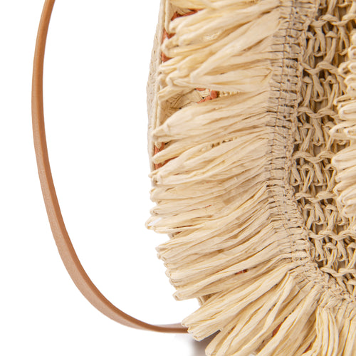 Bolso de rafia con flecos y bandolera regulable | Diseño artesanal exclusivo para verano 2026| Ligero y natural | Edición limitada | ABAG