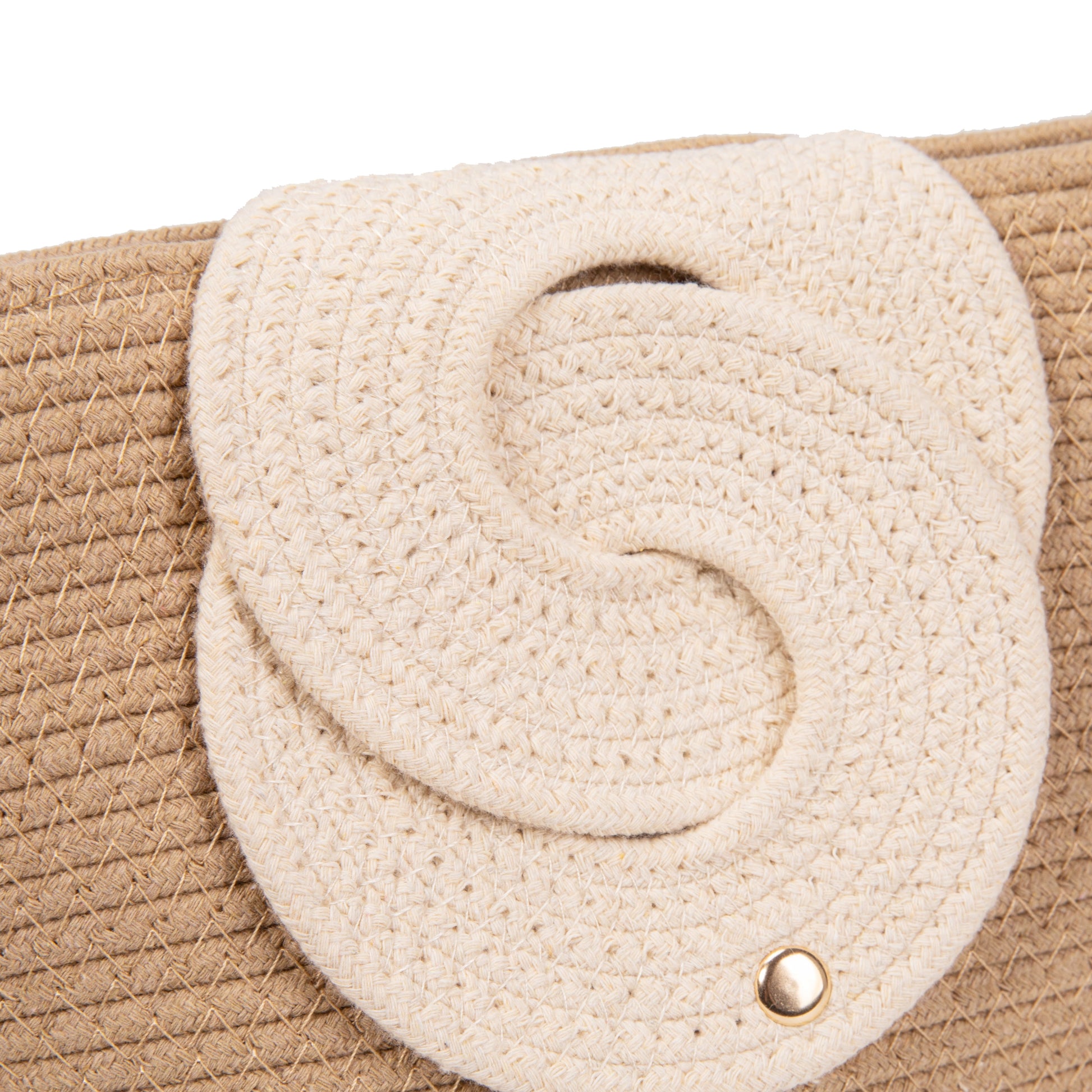 Bolso de algodón con detalle frontal entrelazado y bandolera ajustable | Diseño compacto y elegante para verano 2025 | Edición limitada