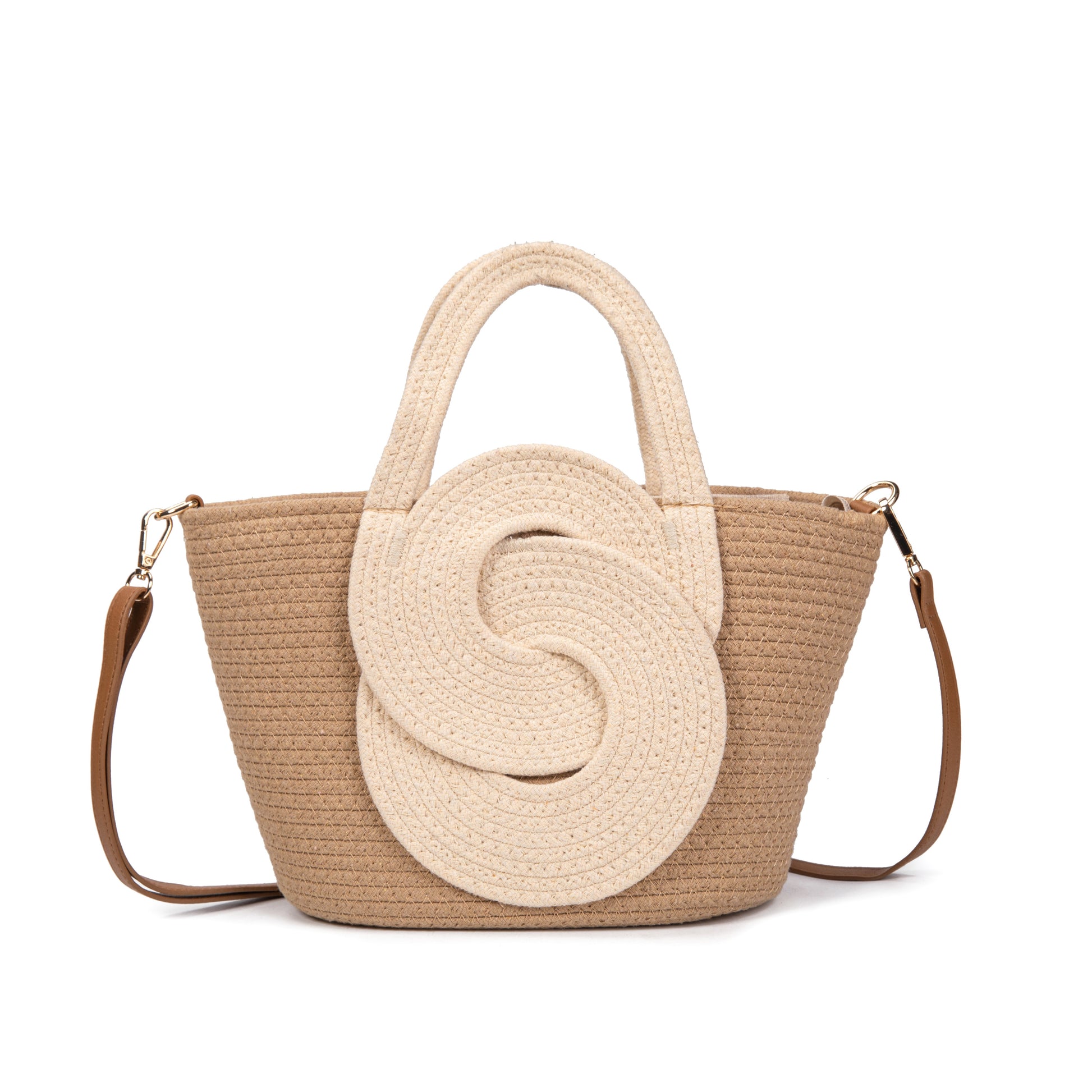 Bolso de algodón trenzado con asa corta y bandolera regulable – Modelo exclusivo y elegante para verano 2025 | Ligero, versátil y cómodo | Edición limitada | CAMAR