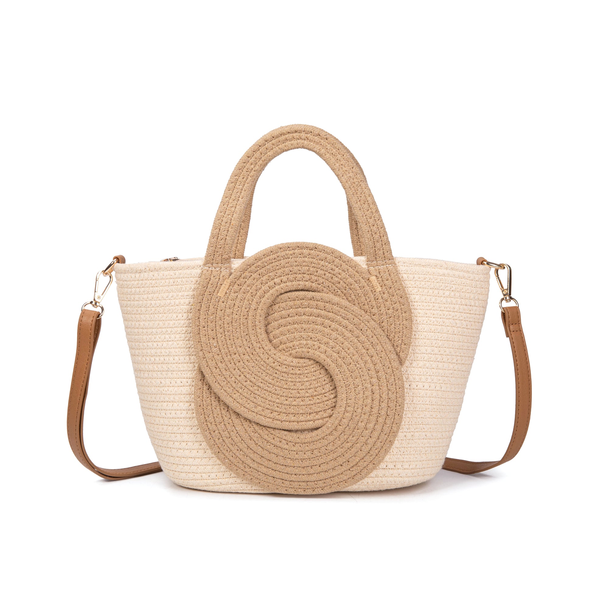 Bolso de algodón trenzado con asa corta y bandolera regulable – Modelo exclusivo y elegante para verano 2025 | Ligero, versátil y cómodo | Edición limitada | CAMAR