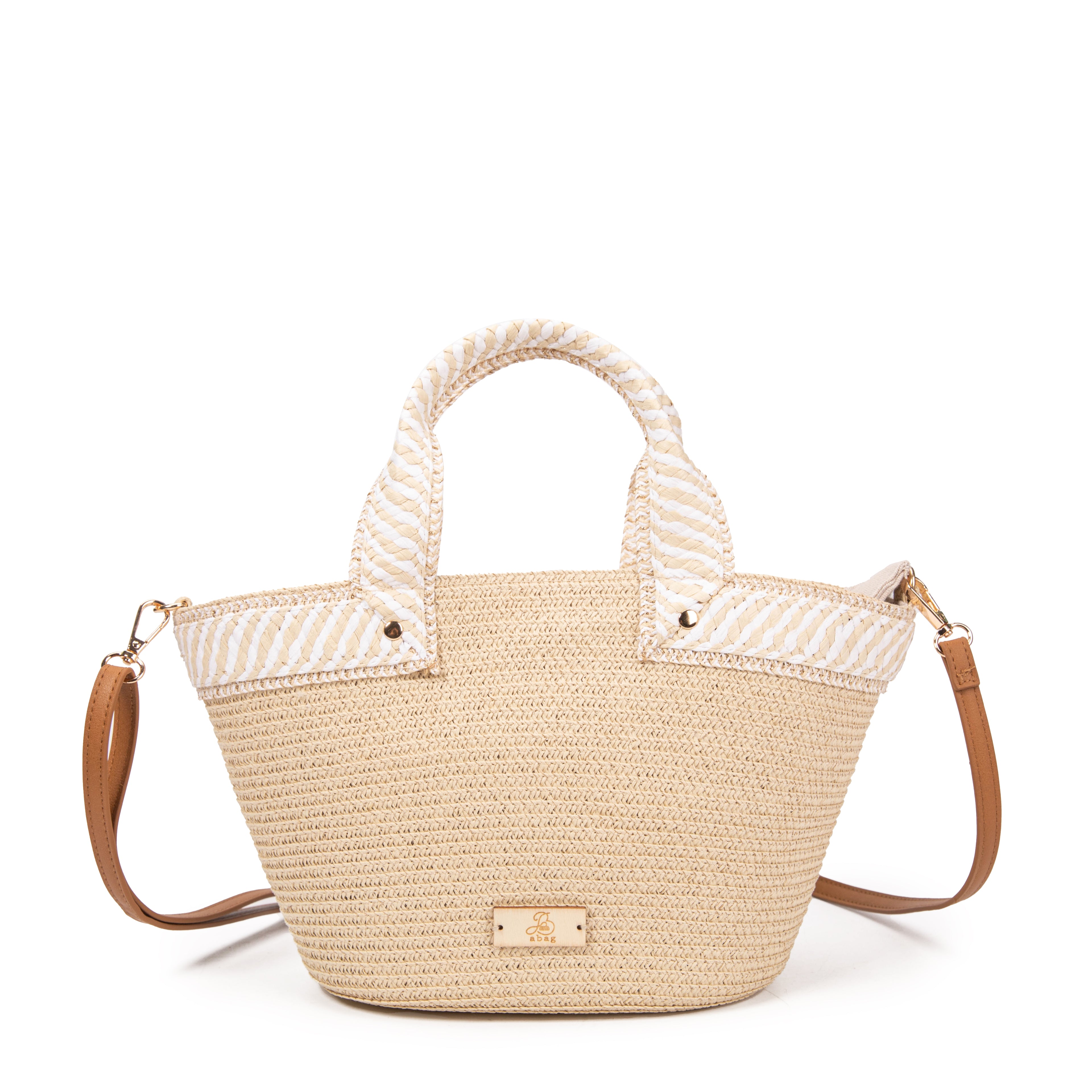 Bolso Shopper de Rafia con Bandolera Ajustable | Ligero y Cómodo