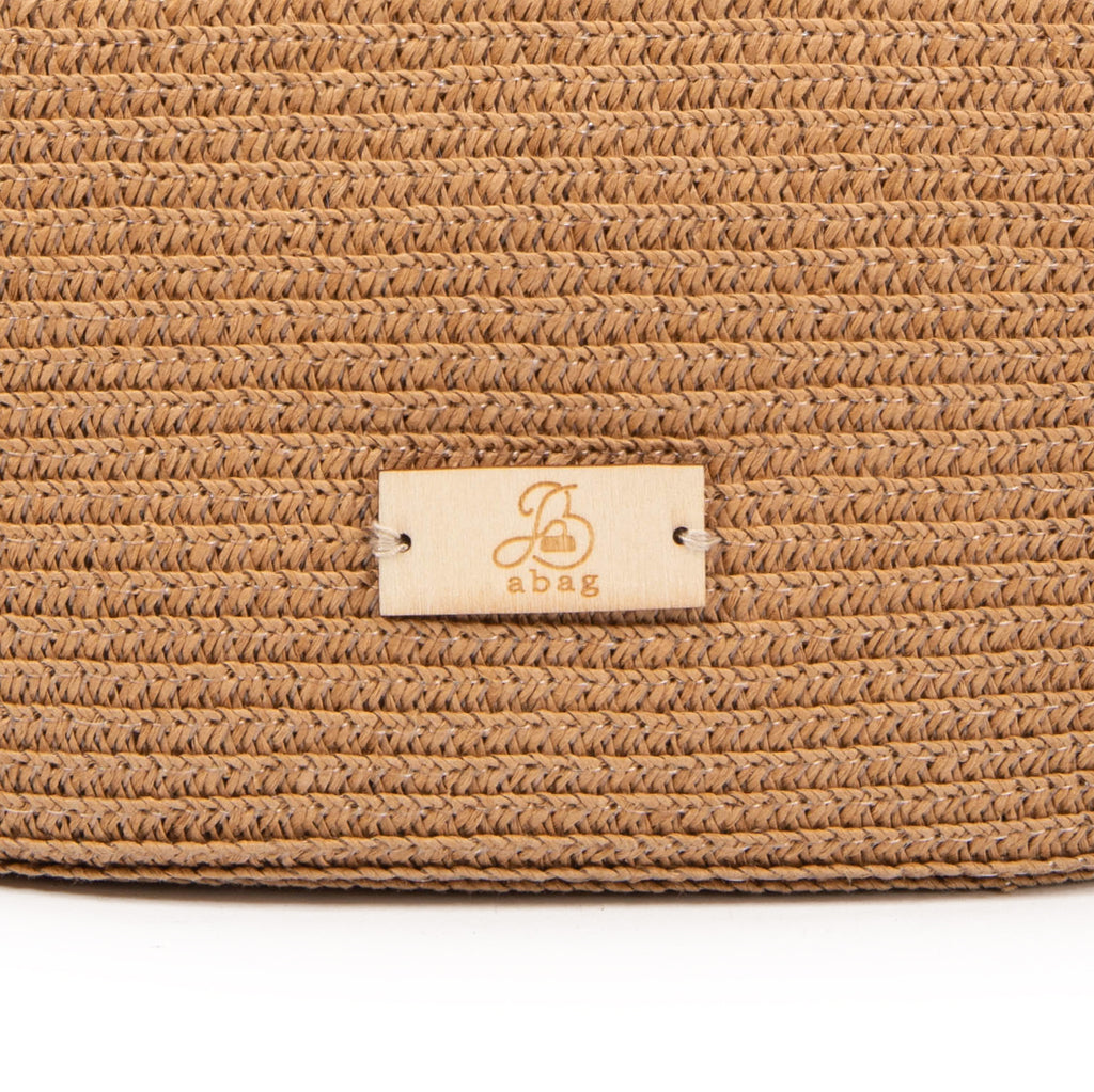 Bolso de rafia trenzada con asa corta y bandolera | Capazo mini de verano mujer