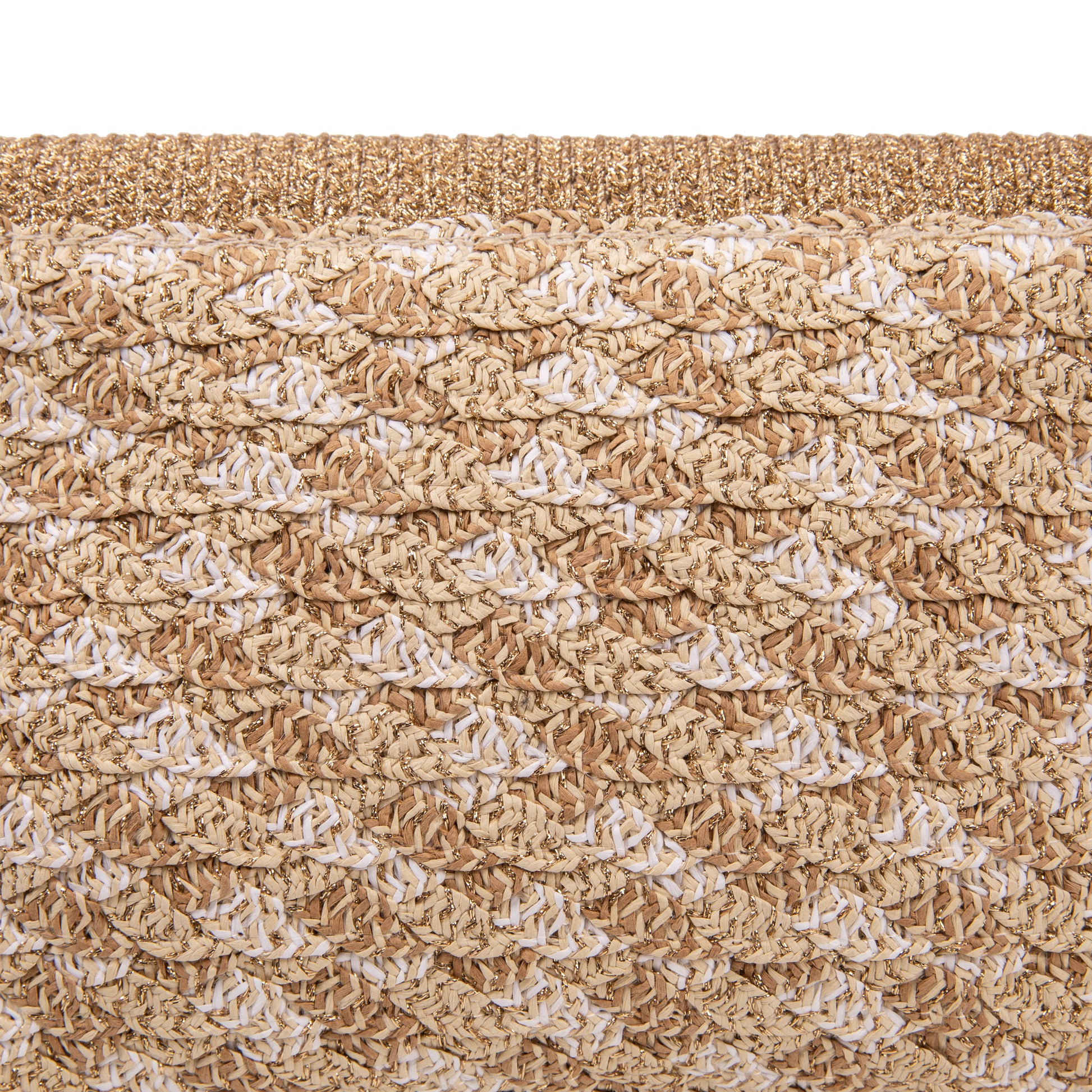 Clutch “Sparkle Wave” | Sobre de rafia con solapa glitter
