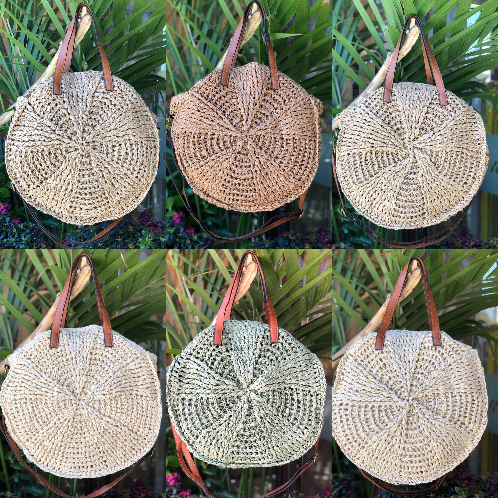 Capazo redondo de rafia trenzada | Irene® Palma Circle Bag