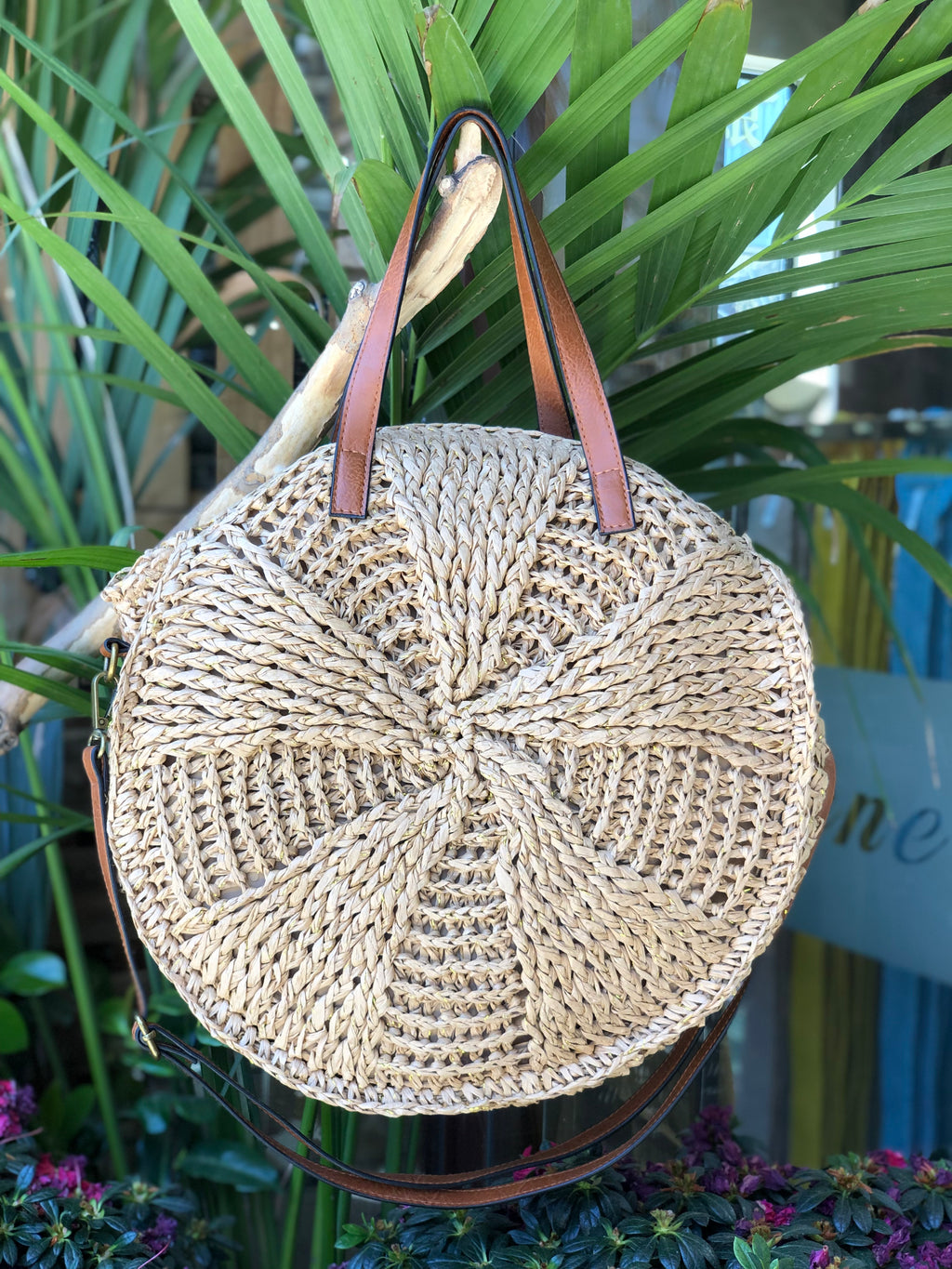 Capazo redondo de rafia trenzada | Irene® Palma Circle Bag