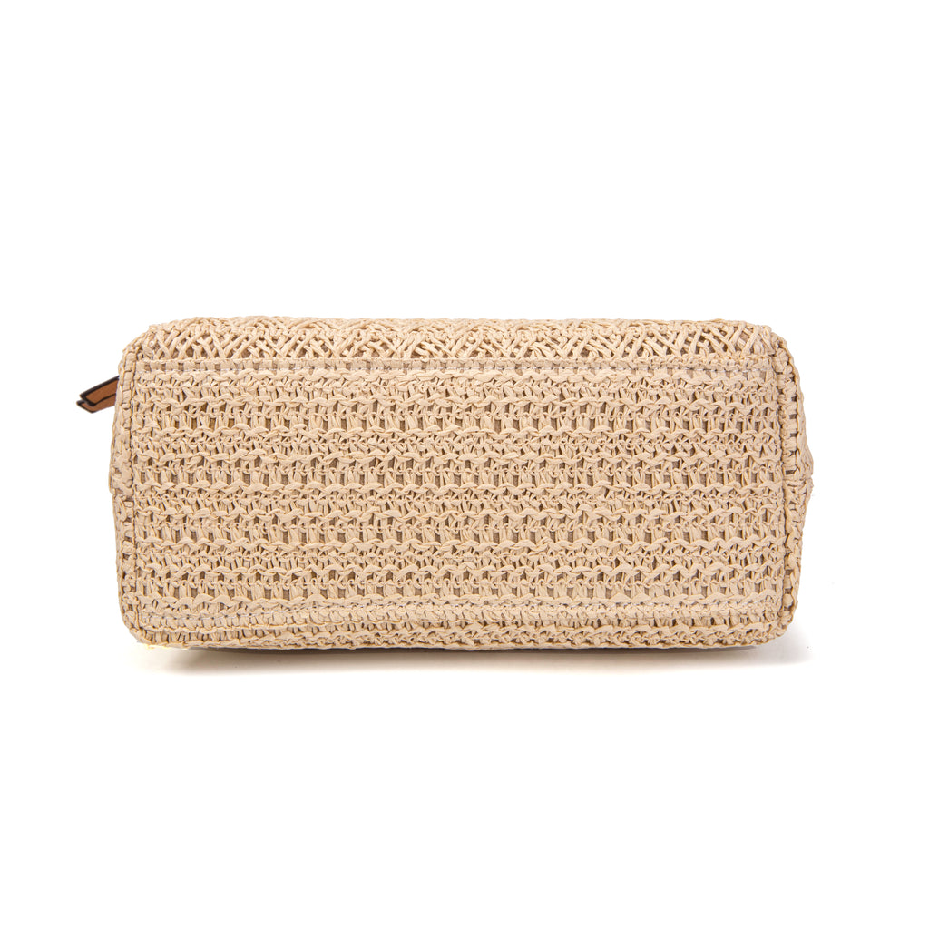 Bolso bandolera rafia & eco-cuero | MAC&NOA® Loom Pocket Bag