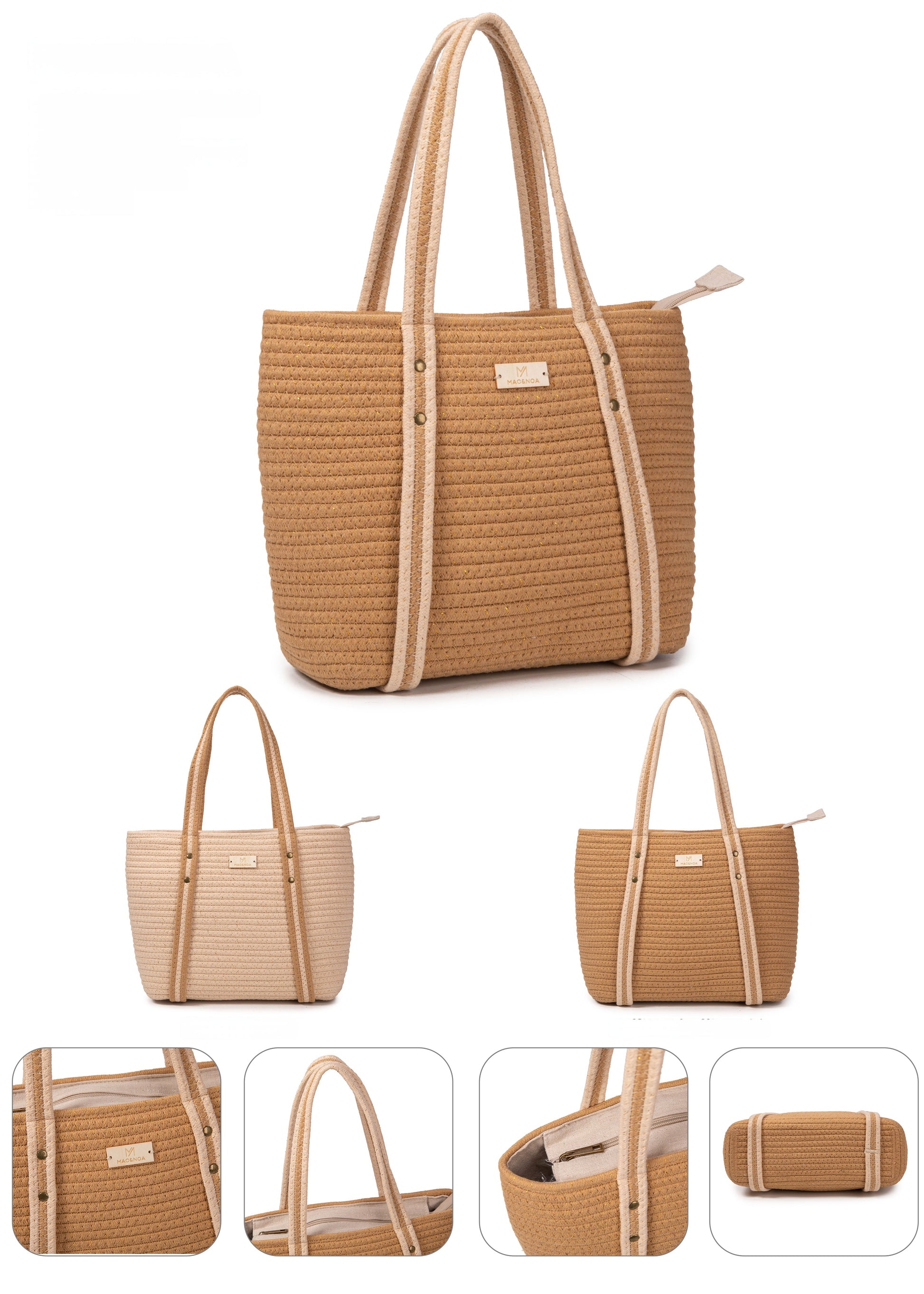 Bolso tote cuerda & contraste | MAC&NOA® Sailor Rope Bag