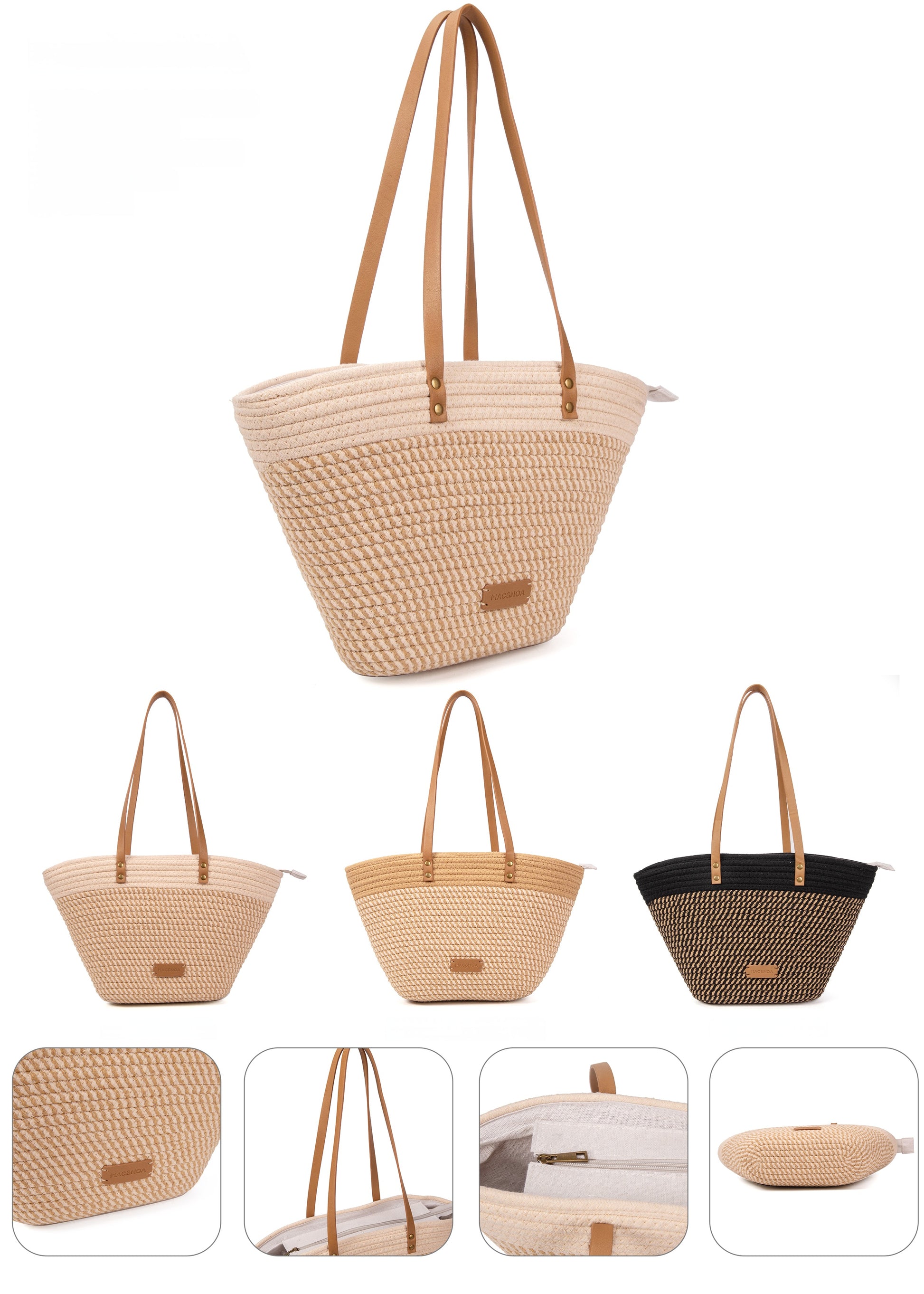 Bolso shopper cuerda bicolor | MAC&NOA® Coastline Tote Bag