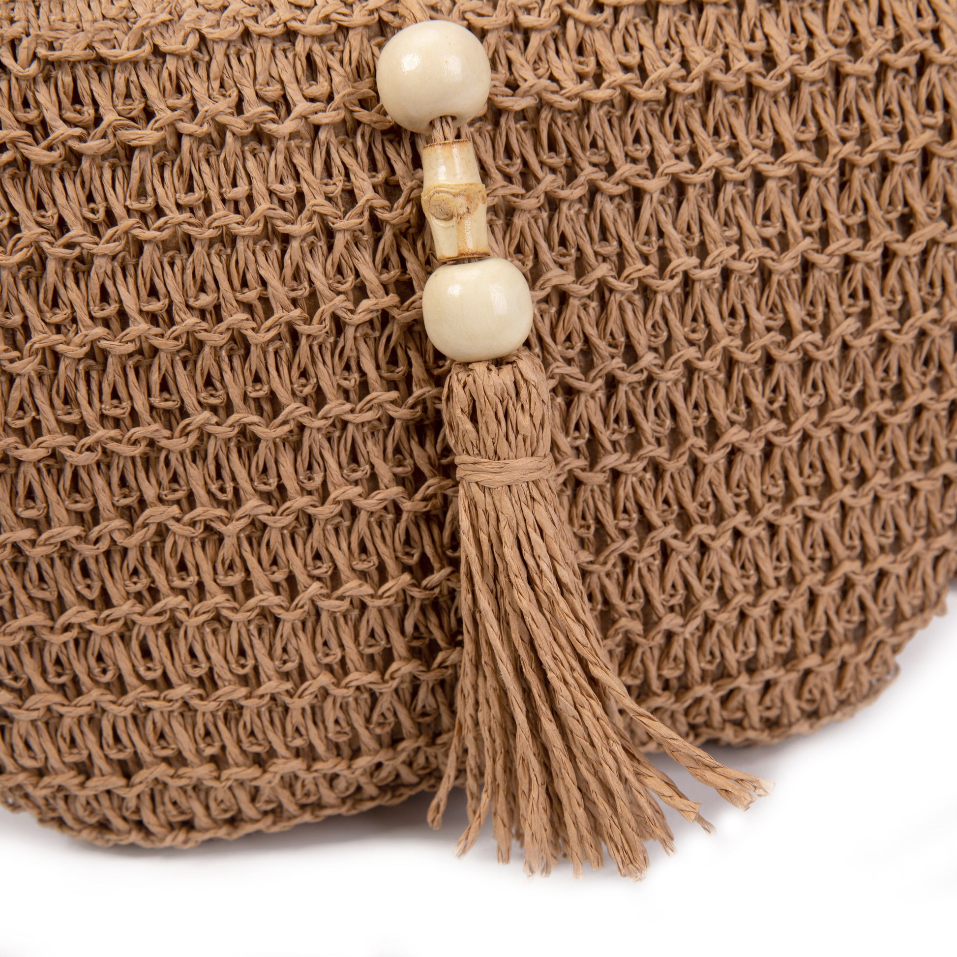 Bolso rafia con borla & cuentas | MAC&NOA® Tassel Beads Bag