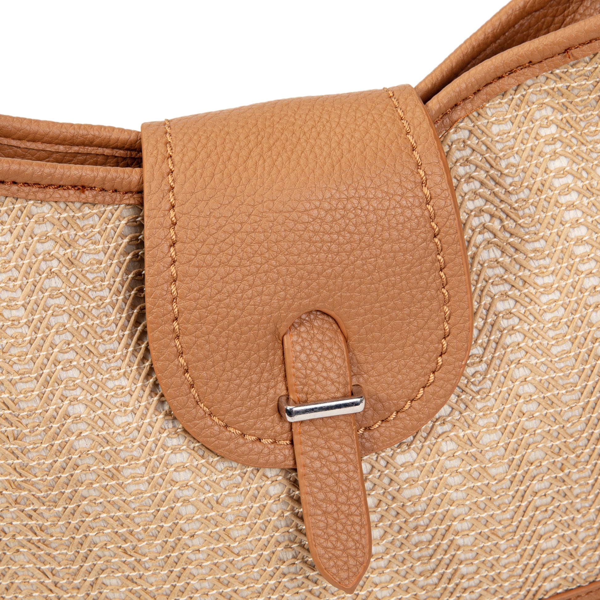 Bolso hobo rafia & polipiel | MAC&NOA® Riviera Hobo Bag