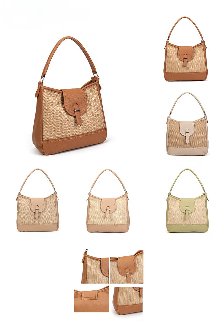 Bolso hobo rafia & polipiel | MAC&NOA® Riviera Hobo Bag