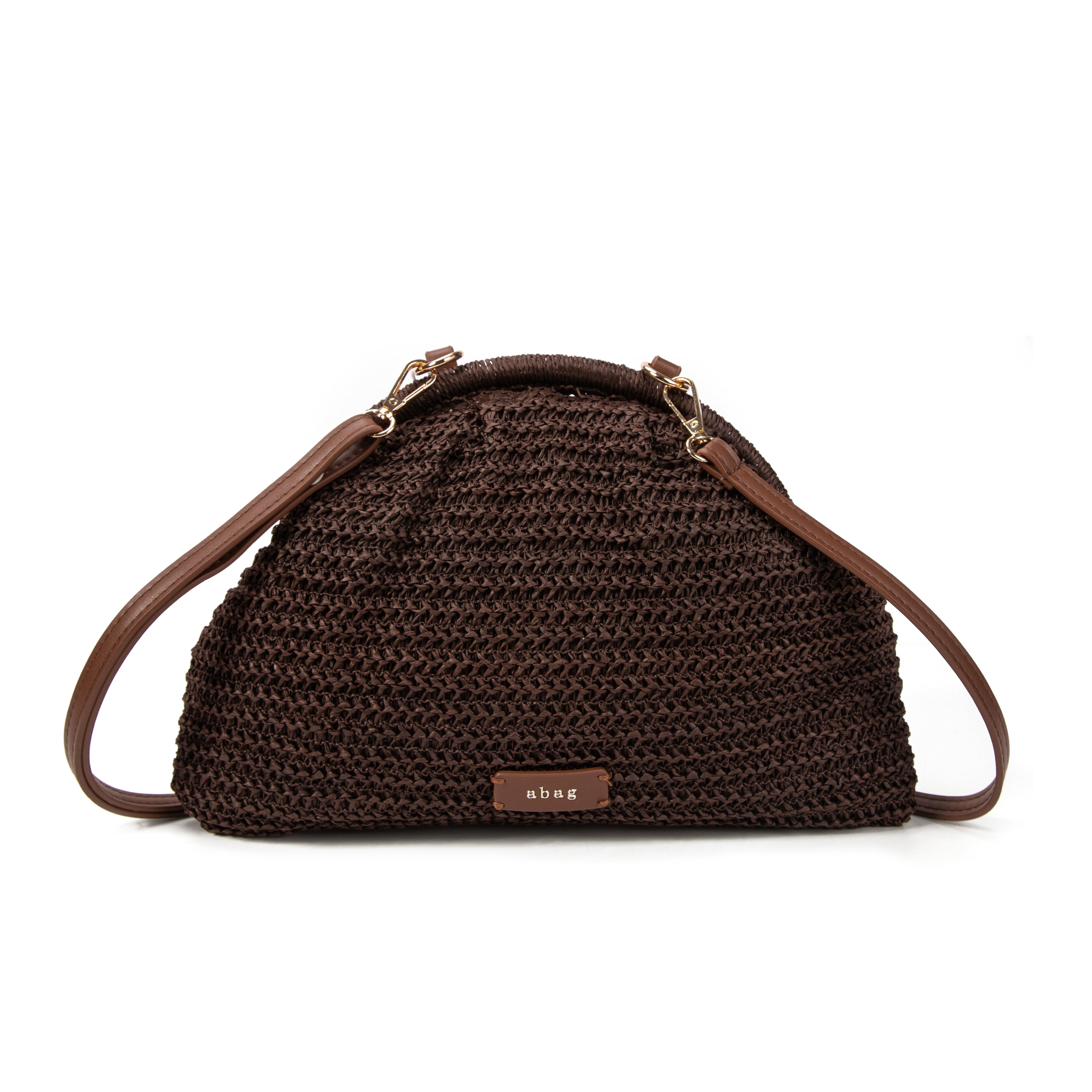 Bolso de Rafia Media Luna con Bandolera Ajustable para Mujer