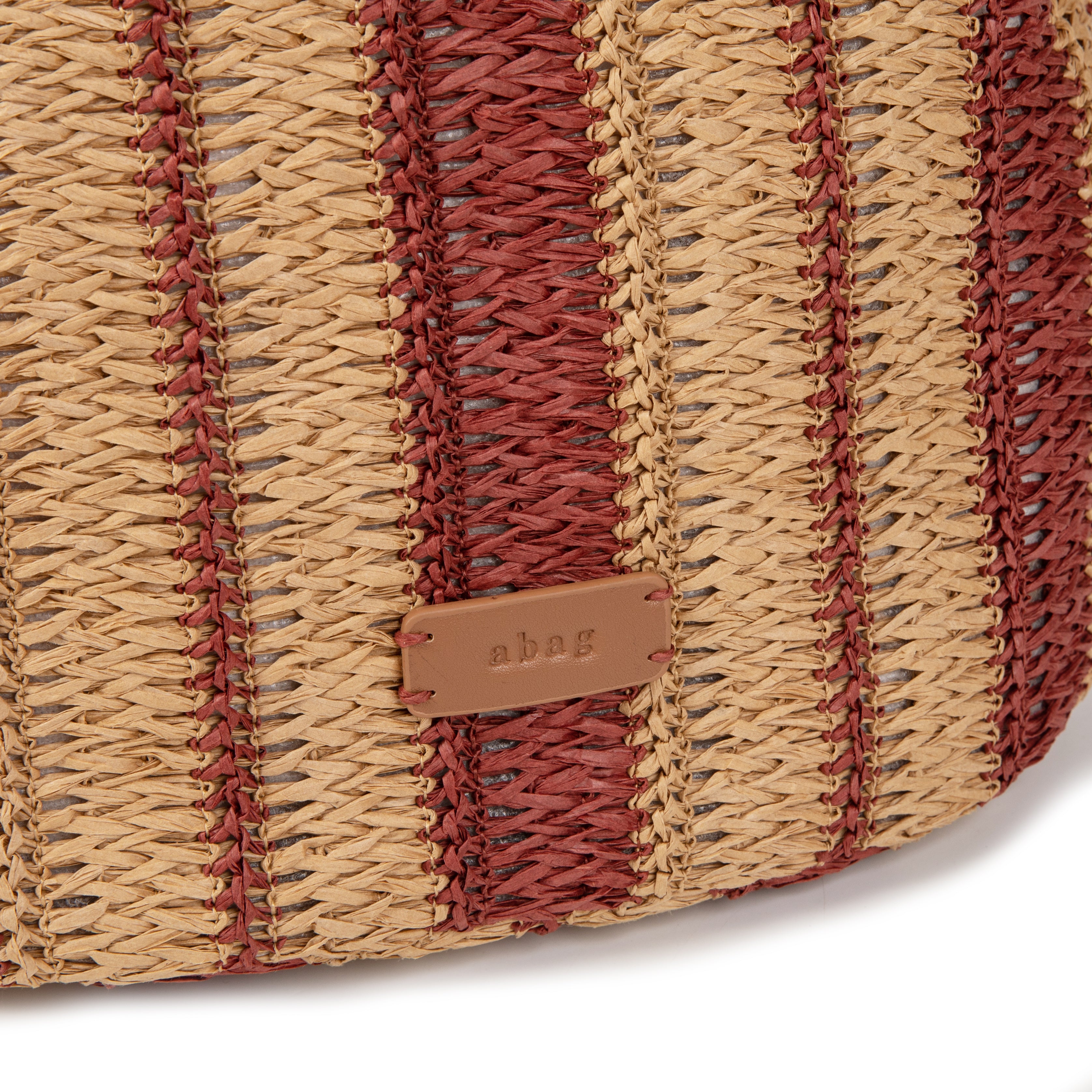 Bolso Tote de Rafia Rayas para Mujer con Bandolera Ajustable