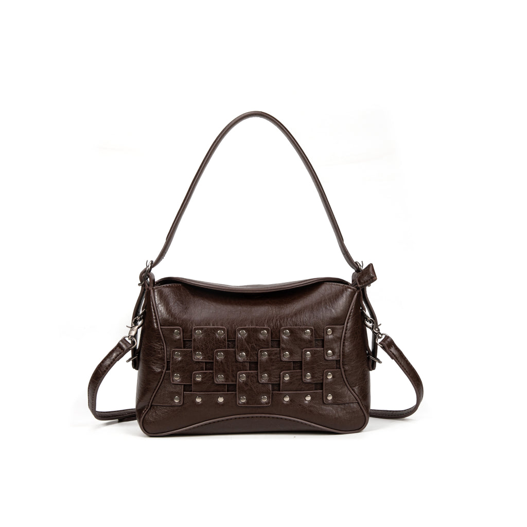 Bolso Tachuelas Invierno 2027 de Moda con Detalles de Hebilla y Correas Ajustables para Mujer