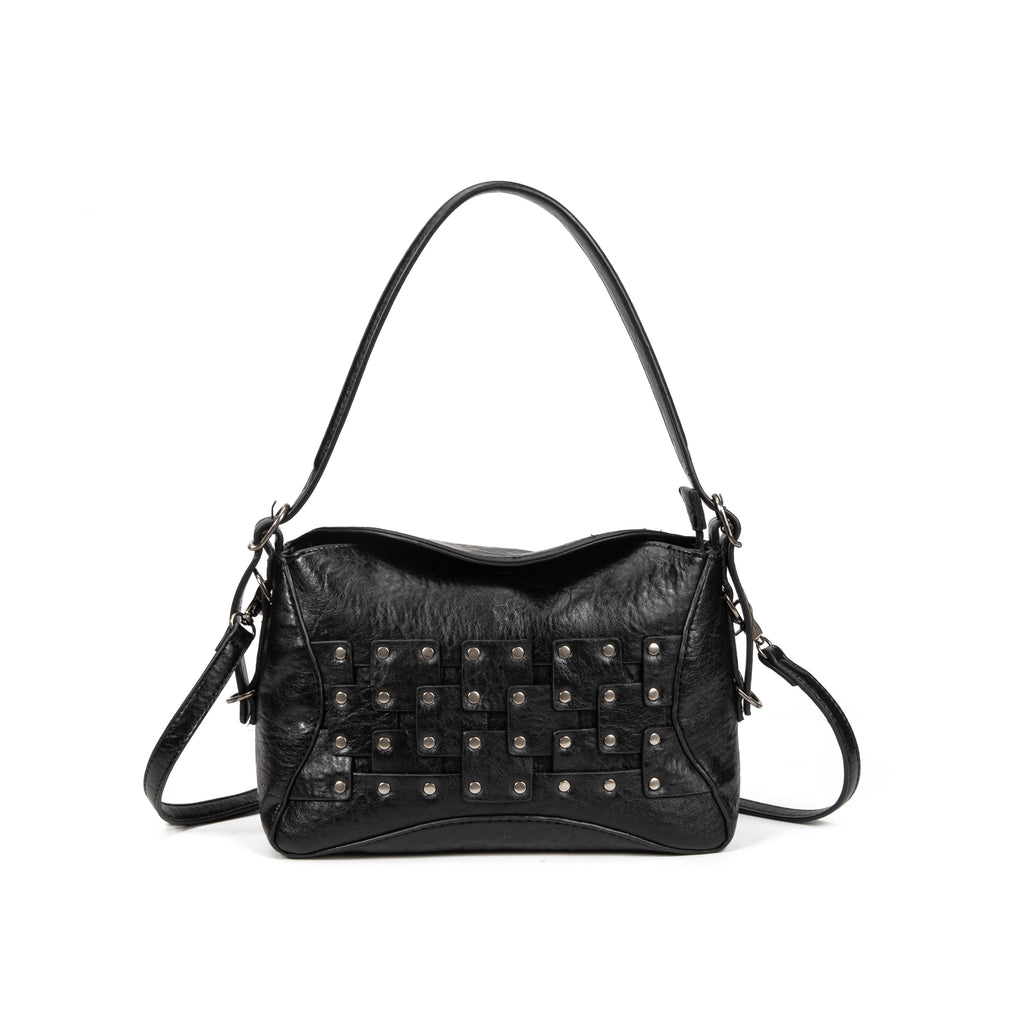 Bolso Tachuelas Invierno 2027 de Moda con Detalles de Hebilla y Correas Ajustables para Mujer