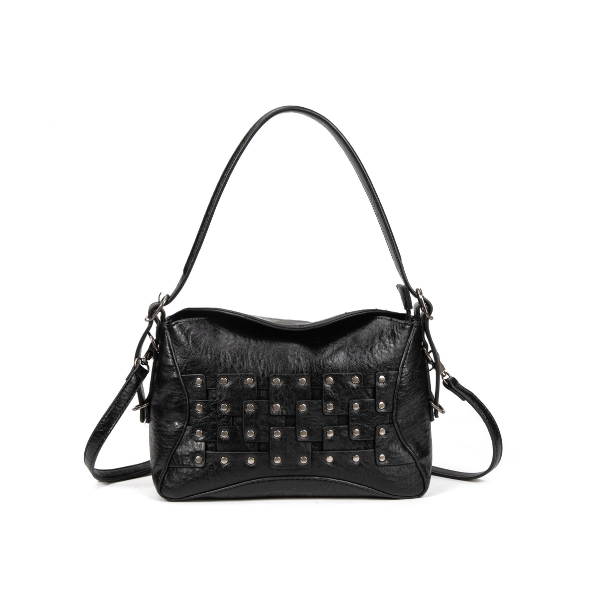 Bolso Tachuelas Invierno 2027 de Moda con Detalles de Hebilla y Correas Ajustables para Mujer